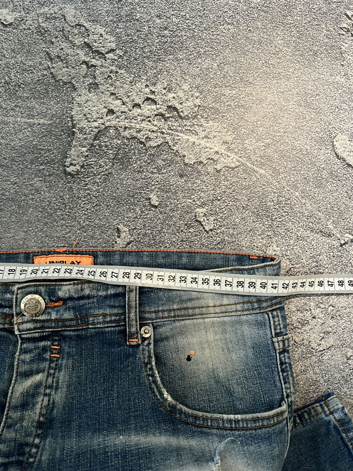 Japanese Brand Distressed Skinny Swag Glamour Jean / Japanese Grunge Faded Size US 32 / EU 48 - 8 Thumbnail