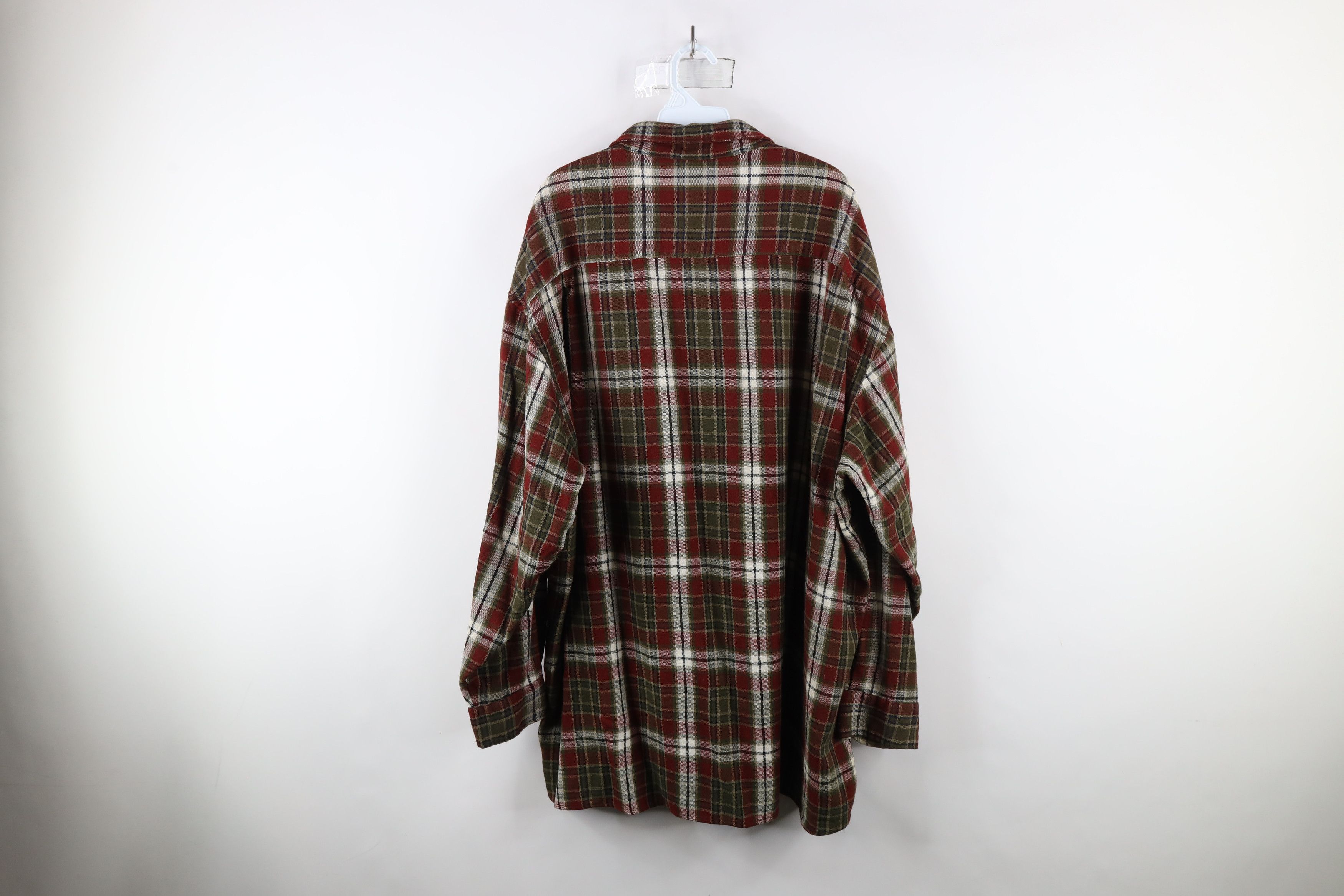 Vintage Vintage 90s Streetwear Knit Flannel Collared Button Shirt Size US XXL / EU 58 / 5 - 11 Thumbnail