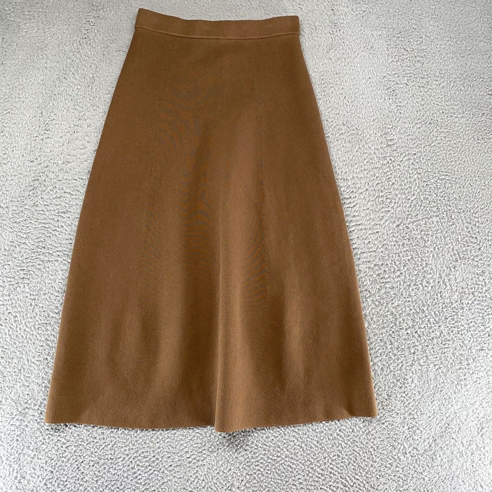 Uniqlo Uniqlo Knit Skirt M Brown A-Line Long Midi Minimalist Capsule Neutral Womens Size 32" / US 10 / IT 46 - 7 Thumbnail