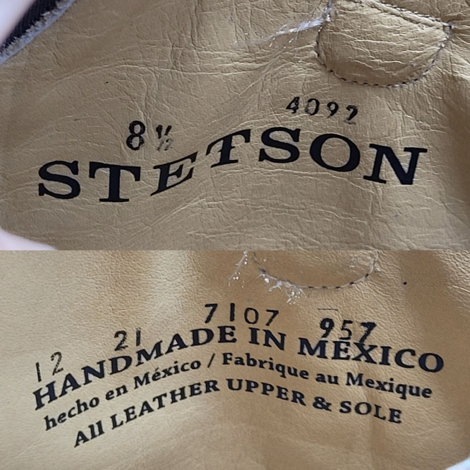 Stetson Vtg Stetson Knee-High Brown Woven Leather Equestrian Boots S Size US 8.5 / IT 38.5 - 3 Thumbnail