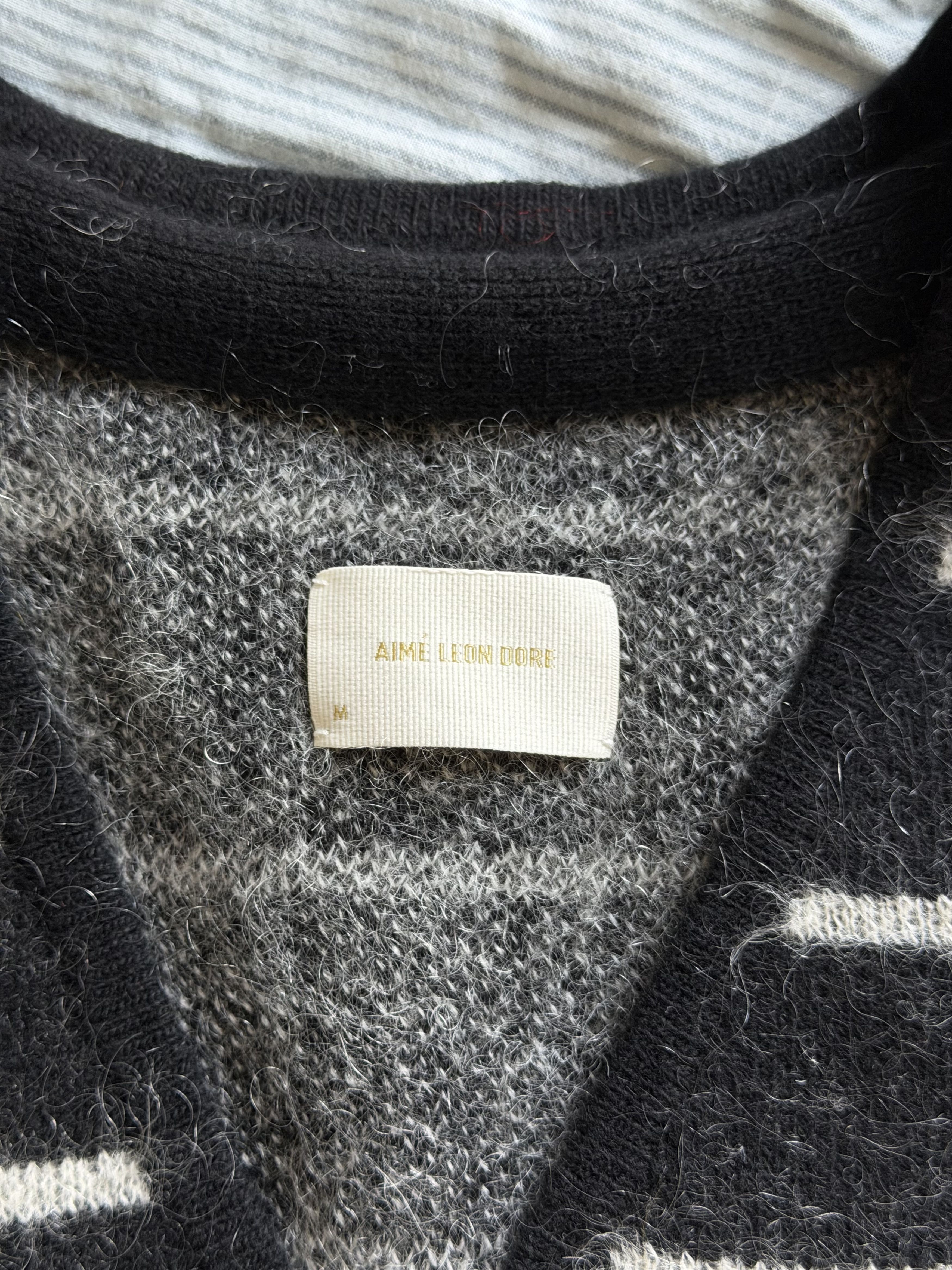 Aime Leon Dore Aime Leon Dore Double Breasted Mohair Cardigan in Black Size US M / EU 48-50 / 2 - 8 Thumbnail