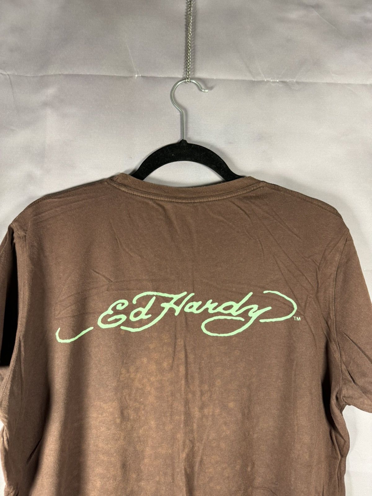 Designer × Ed Hardy Don Ed Hardy Brown Bulldog Graphics Printer Logo T Shirt M Size US M / EU 48-50 / 2 - 10 Thumbnail