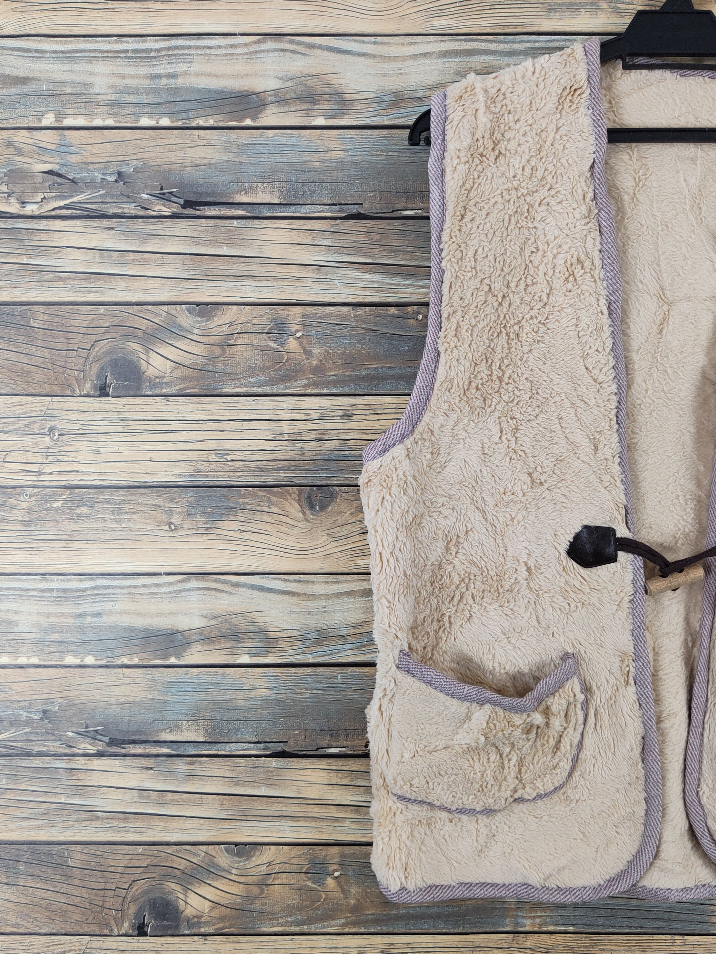 Japanese Brand × Vintage Vintage Japanese Brand Beige Fur Faux Toggle Vests Size M / US 6-8 / IT 42-44 - 3 Thumbnail