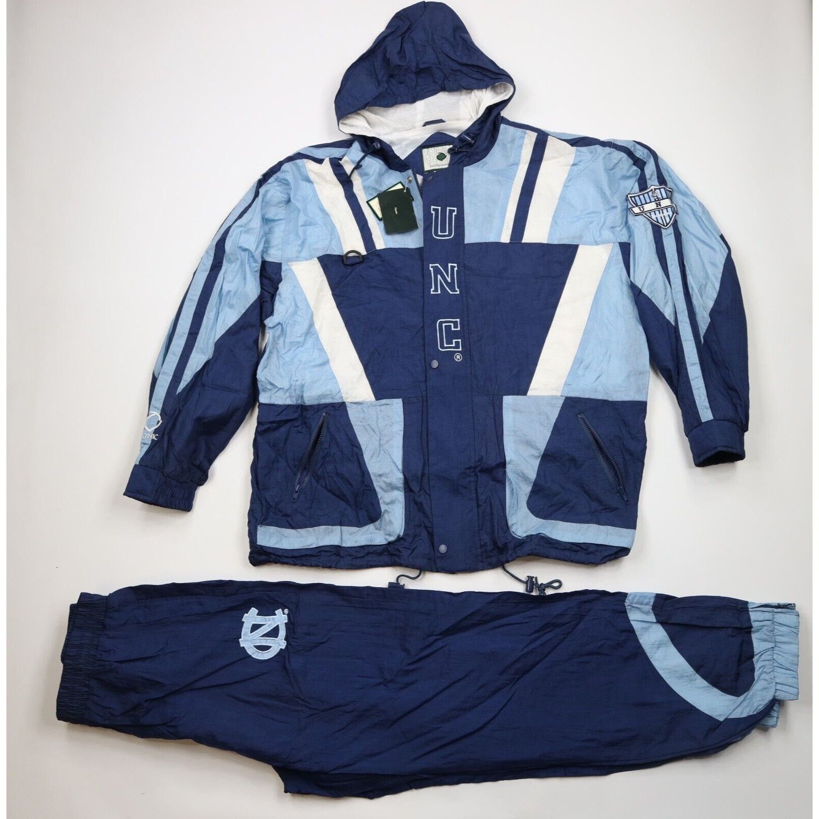 image of Nos Vintage 90's University Of North Carolina Track Suit in Blue, Men's (Size 2XL)