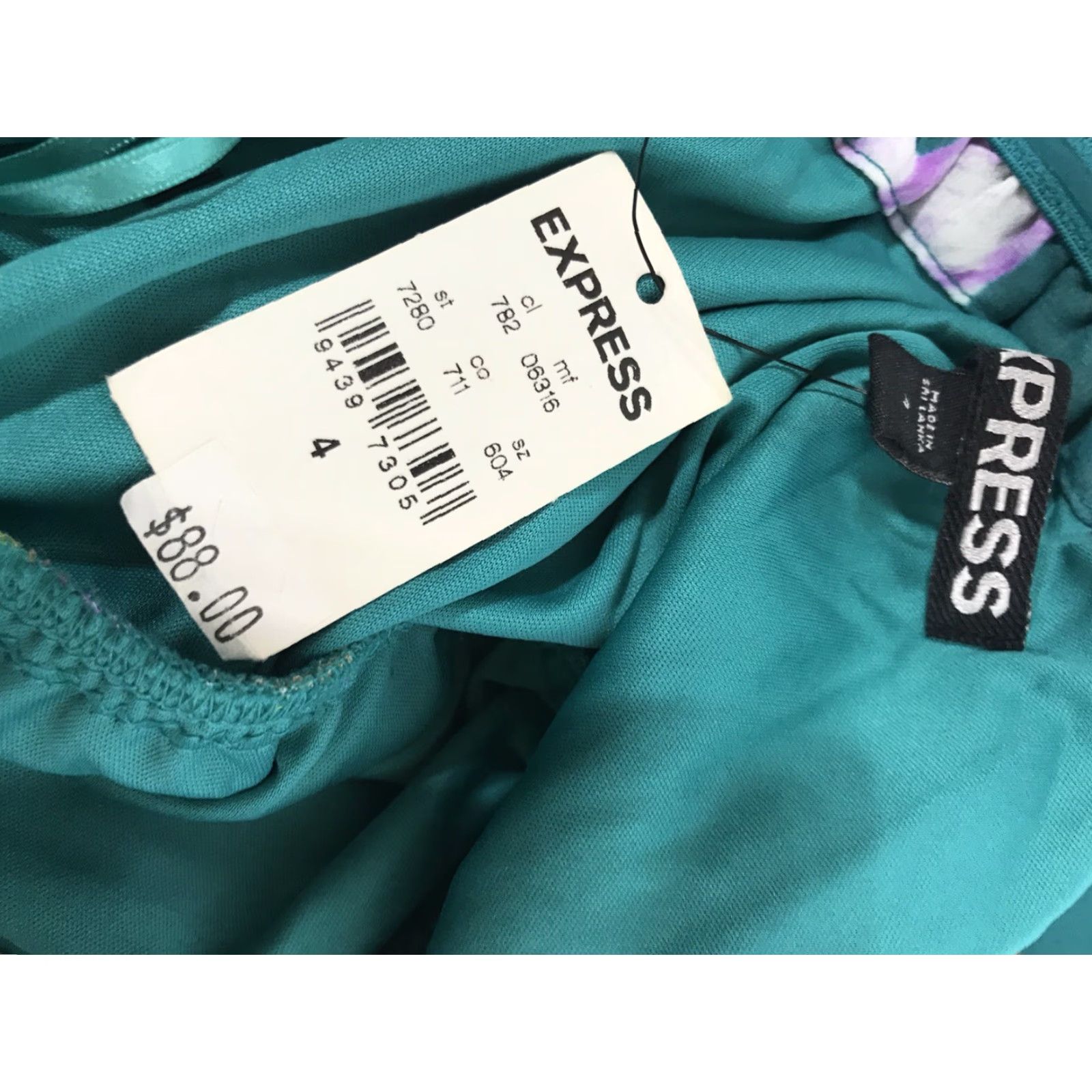 Express Express Women’s Flower Print Strapless Dress Size 4 Summer Casual Chiffon Multicolor Size S / US 4 / IT 40 - 3 Thumbnail