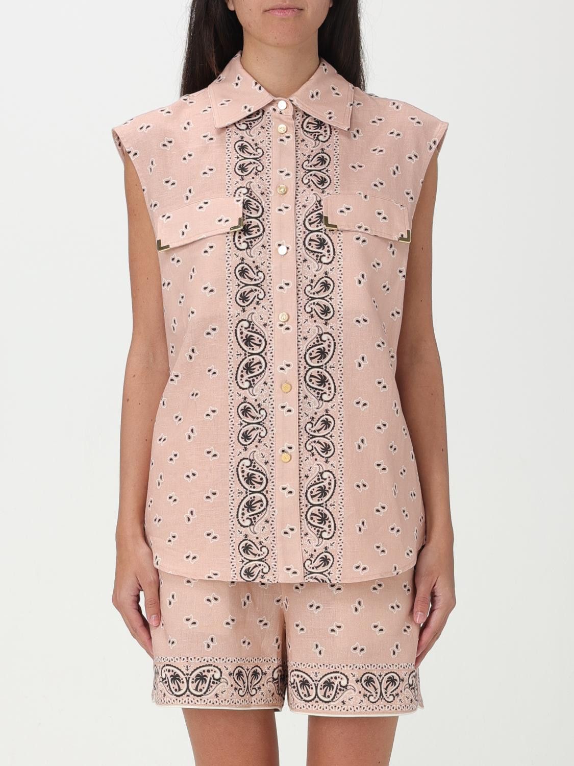 o1y1125 Linen Shirt in Beige/Black