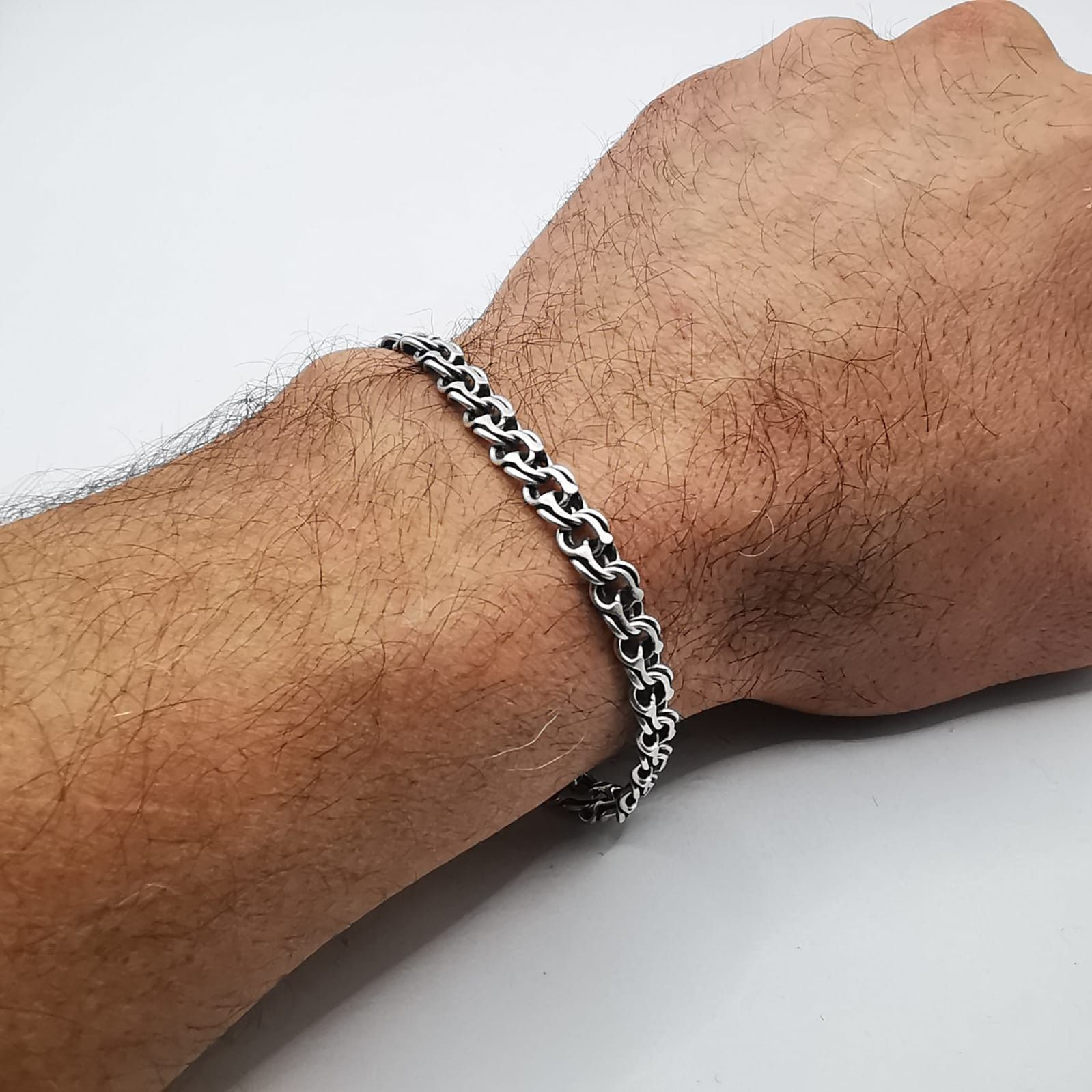 Sterling Silver × Vintage Vintage Bracelet Jewelry,925 Sterling Silver,Handmade 13,09g Size ONE SIZE - 3 Thumbnail