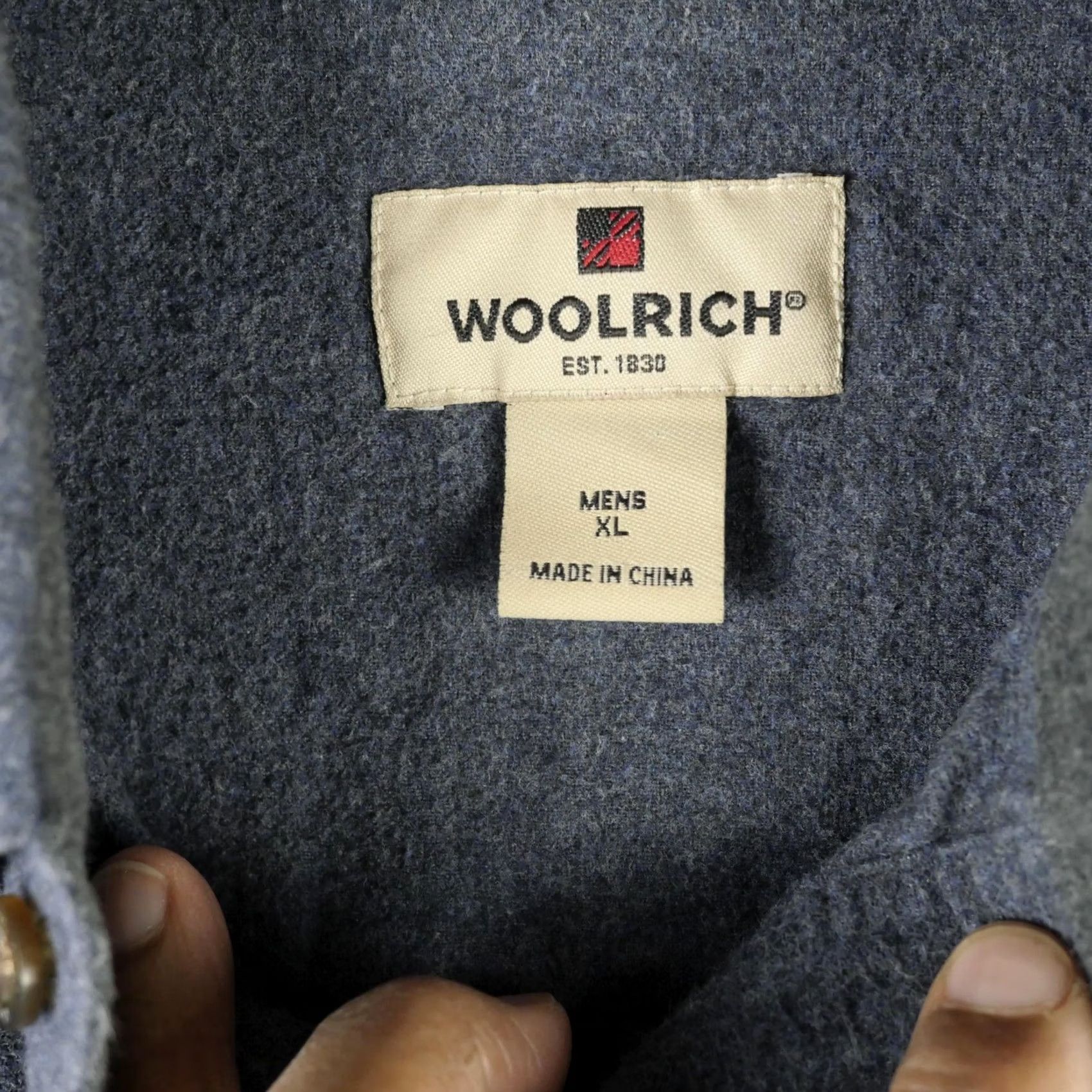Vintage Woolrich Shirt Mens XL Blue Midnight Heather Flannel Button Up Pocket Casual Size US XL / EU 56 / 4 - 4 Thumbnail