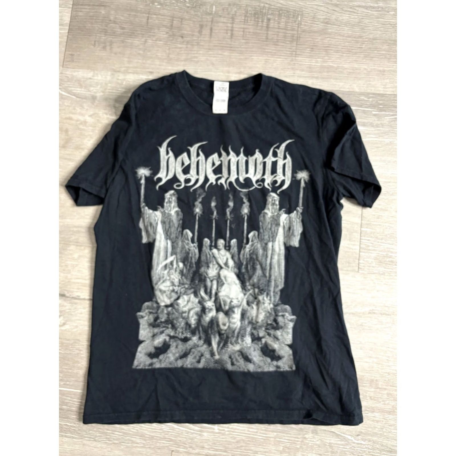 Gildan Behemoth Shirt Mens M Black Graphic Tee T-Shirt Gildan Softstyle Ring Spun Crew Neck Short Sleeve Size US M / EU 48-50 / 2 - 2 Thumbnail
