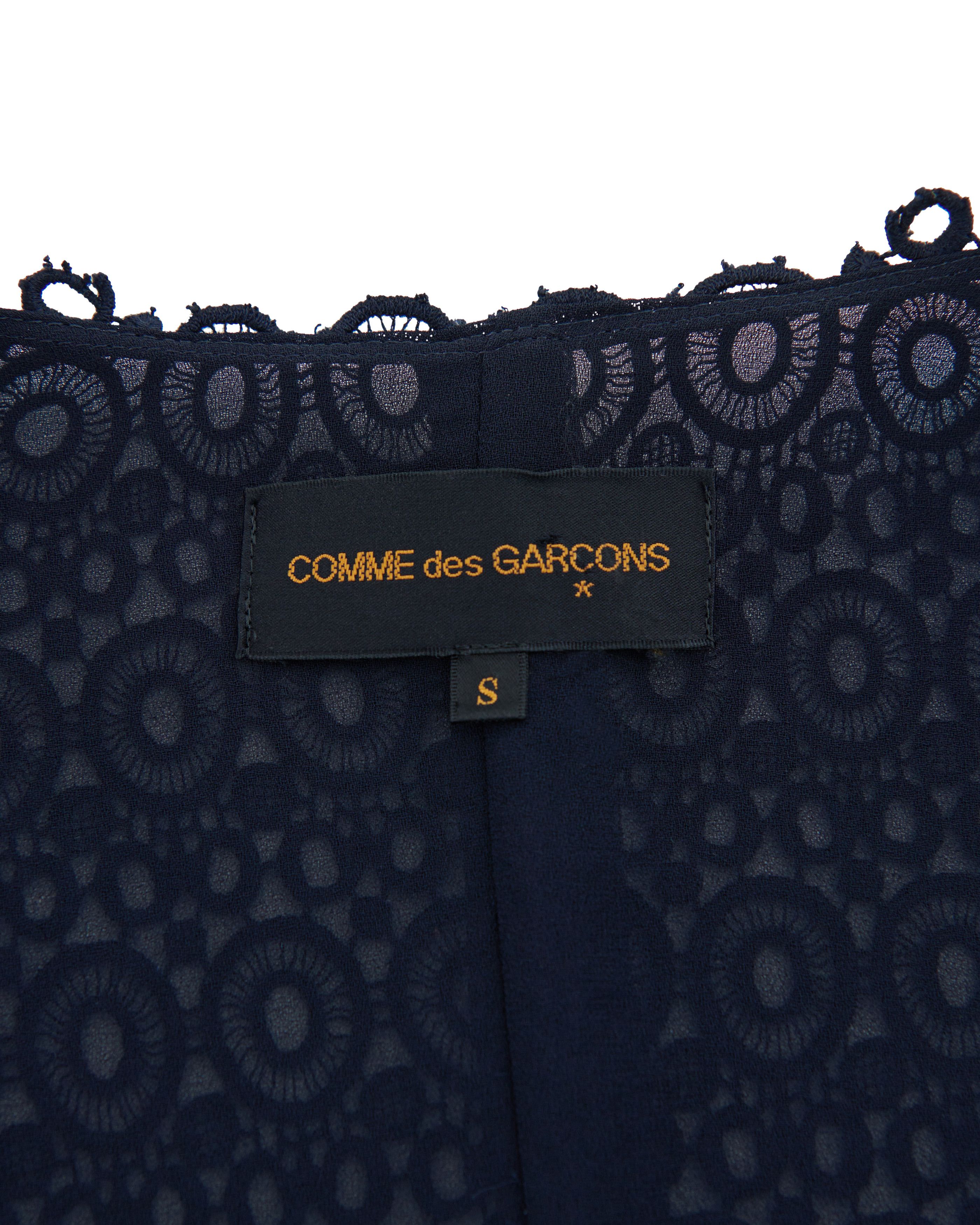 Comme des Garcons F/W 1990 Blue sangallo lace jacket Size S / US 4 / IT 40 - 5 Thumbnail