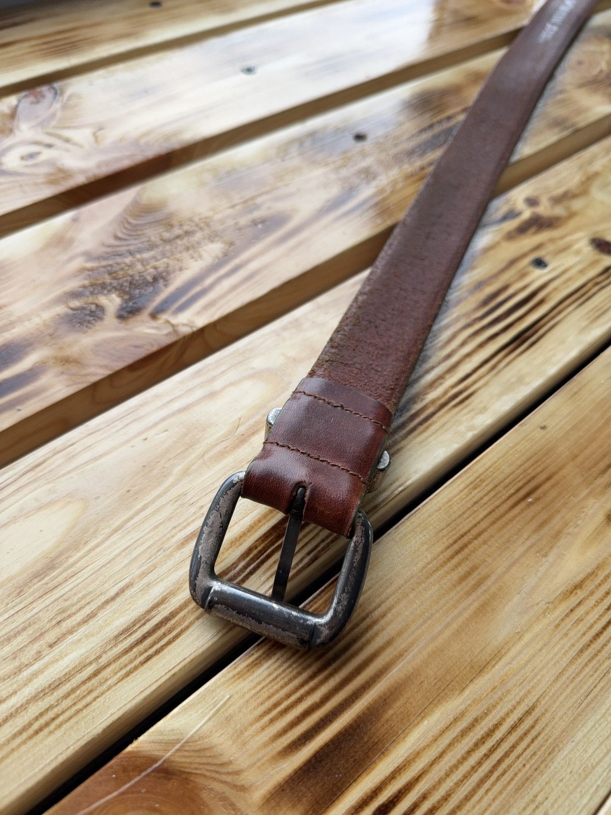 Giorgio Armani 90s Armani Jeans Luxury Leather Belt Eagle Logo Y2K Archive Size ONE SIZE - 10 Thumbnail