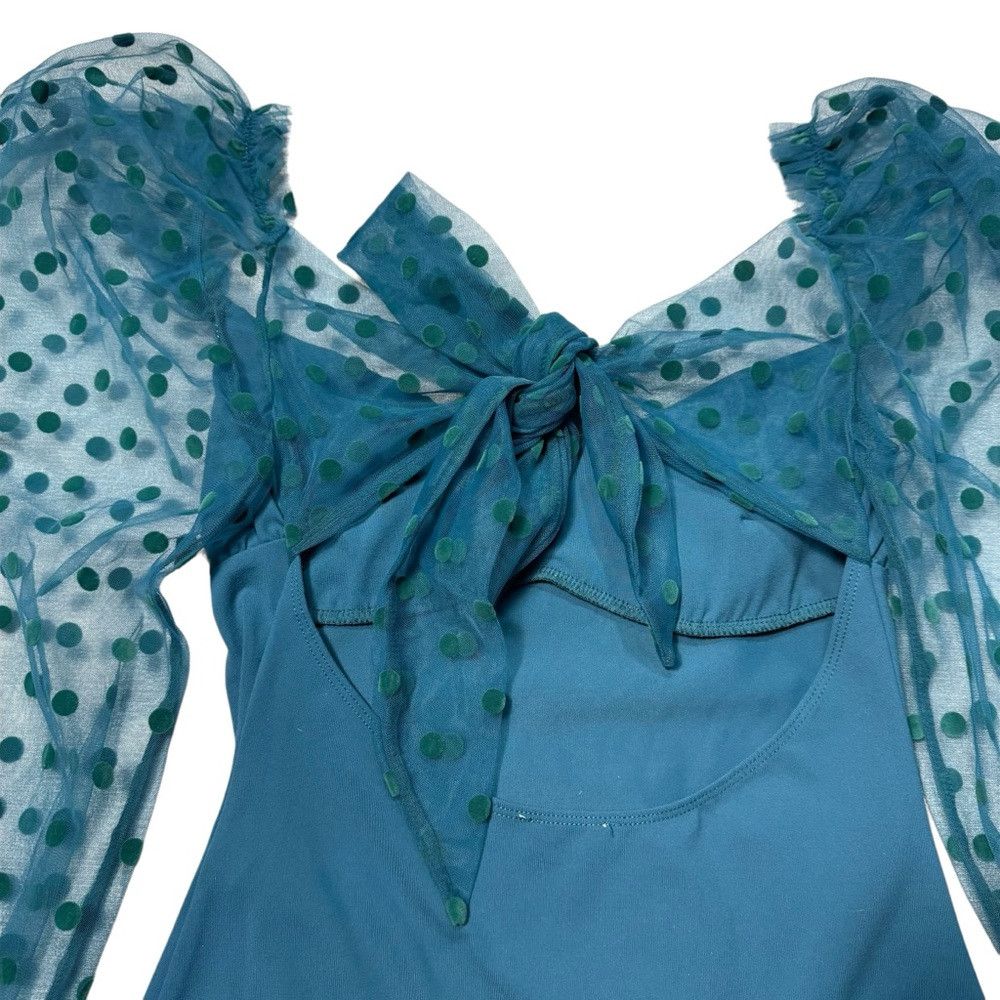 Free People NWT New Free People Molly At Midnight In Still Sea Bodysuit Size S / US 4 / IT 40 - 9 Thumbnail