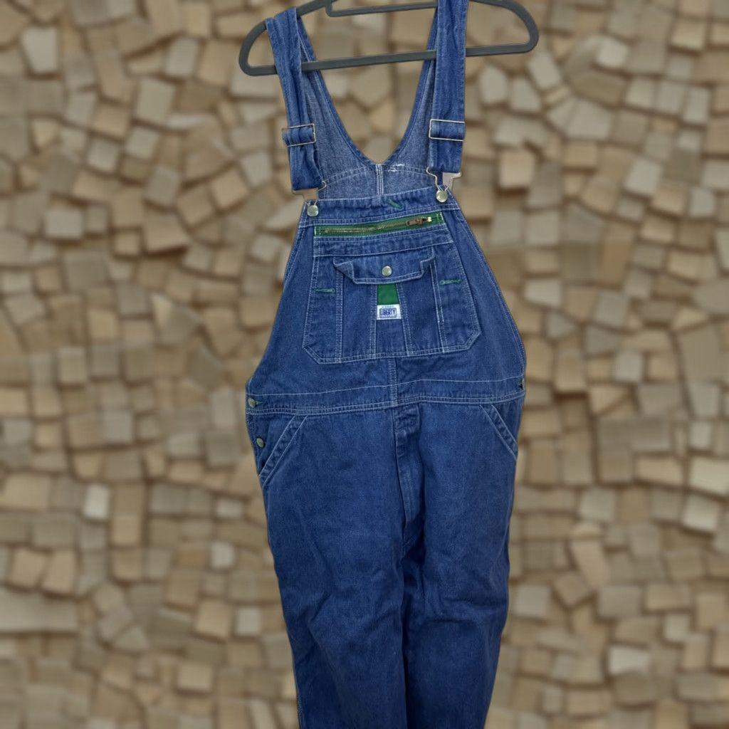 Denime Liberty Denim Bib Overalls Men Regular Size 38x30 Blue 90s Retro Workwear Size US 38 / EU 54 - 1 Thumbnail
