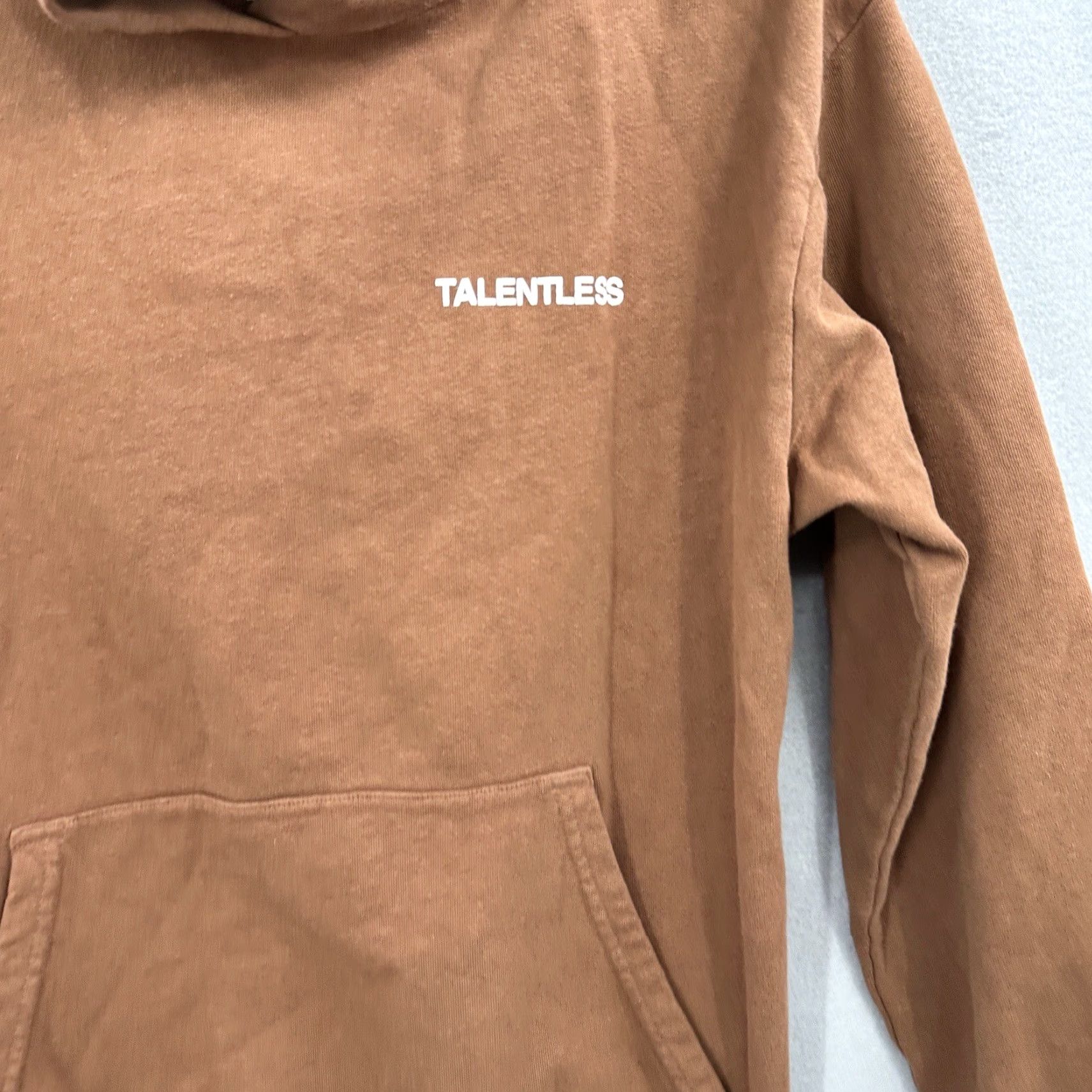 Talentless Talentless Hoodie Mens Small Tan Pocket Sweatshirt Scott Disick Streetwear y2k Size US S / EU 44-46 / 1 - 4 Thumbnail