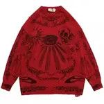 Aran Isles Knitwear × Japanese Brand Demonic Print Knitwear Sweater Size US L / EU 52-54 / 3 - 2 Thumbnail