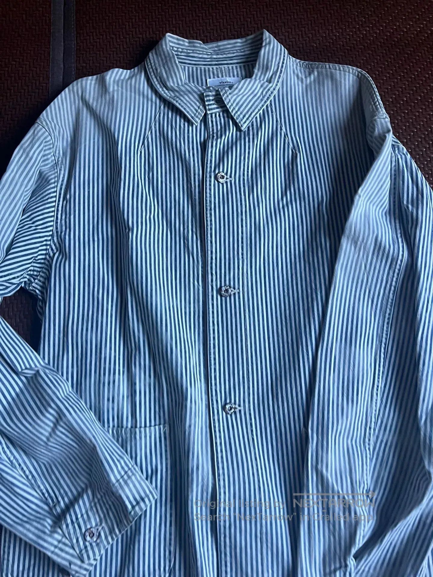 Visvim Visvim Coverall Hickory Dry Striped Shirt. Size US L / EU 52-54 / 3 - 1 Thumbnail