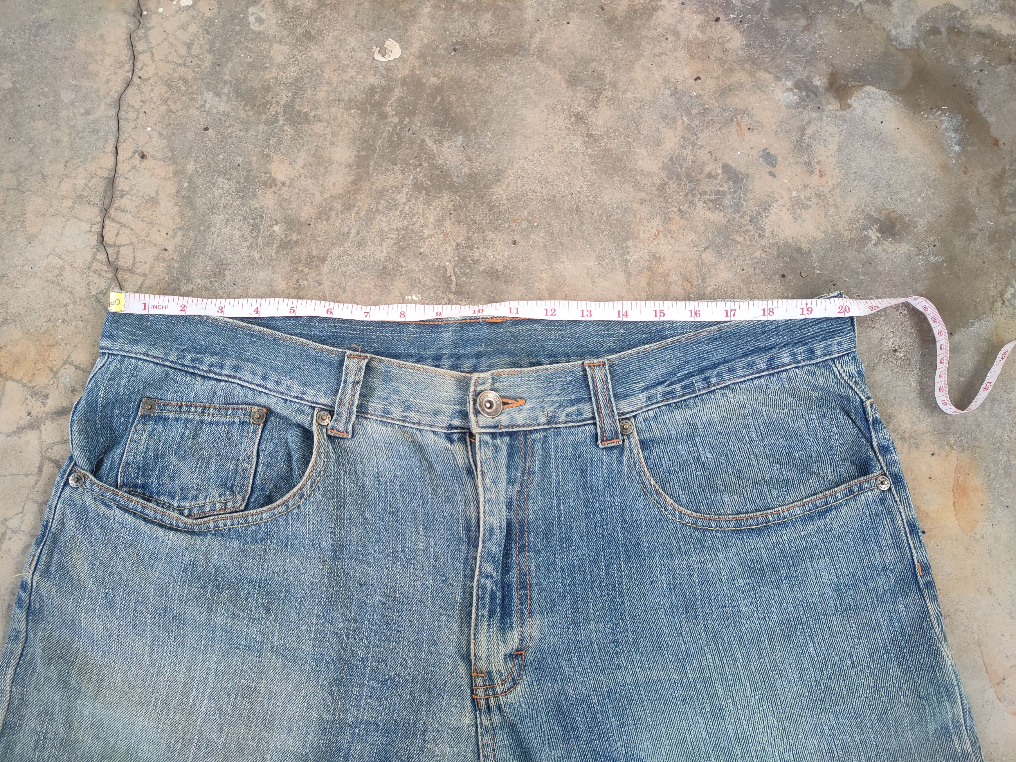 Japanese Brand W40 VINTAGE 19191 JAPANESE FADED DISTRESSED JEAN PANTS Size US 40 / EU 56 - 7 Thumbnail