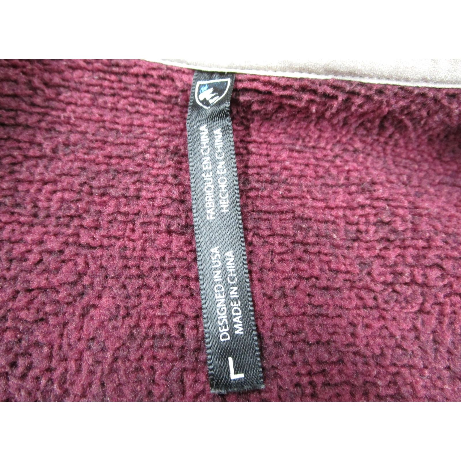 Vintage Kuhl Sweater Womens Large Burgundy 1/4 Zip Alfpaca Sherpa Fleece Pullover 4210 Size L / US 10 / IT 46 - 2 Thumbnail
