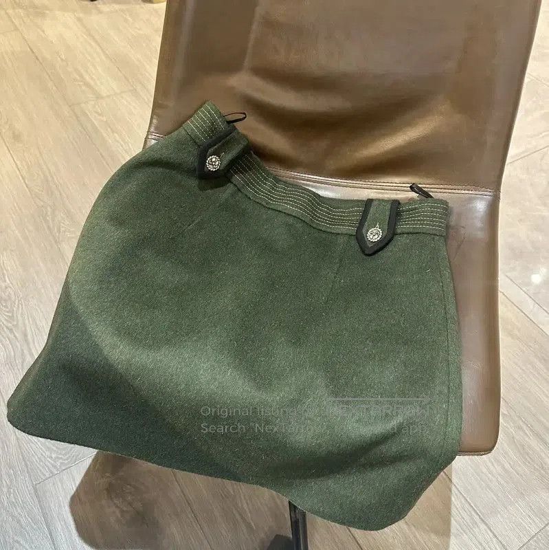 Miu Miu Miu Miu Green Wool Midi Skirt . Size 23" - 3 Thumbnail