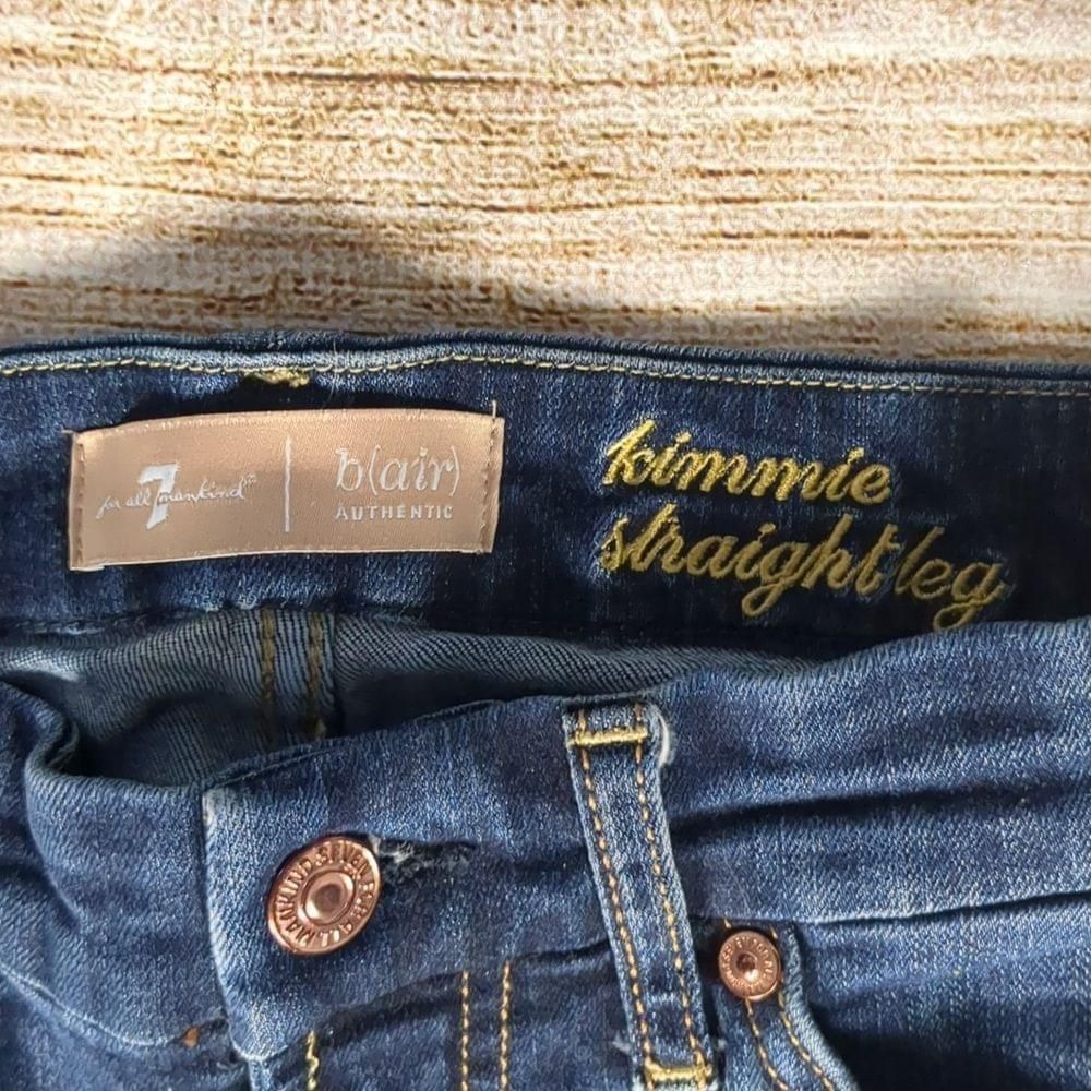 7 For All Mankind 7 for all mankind Kimmie straight leg jeans size 27 Size 27" / US 4 / IT 40 - 3 Thumbnail