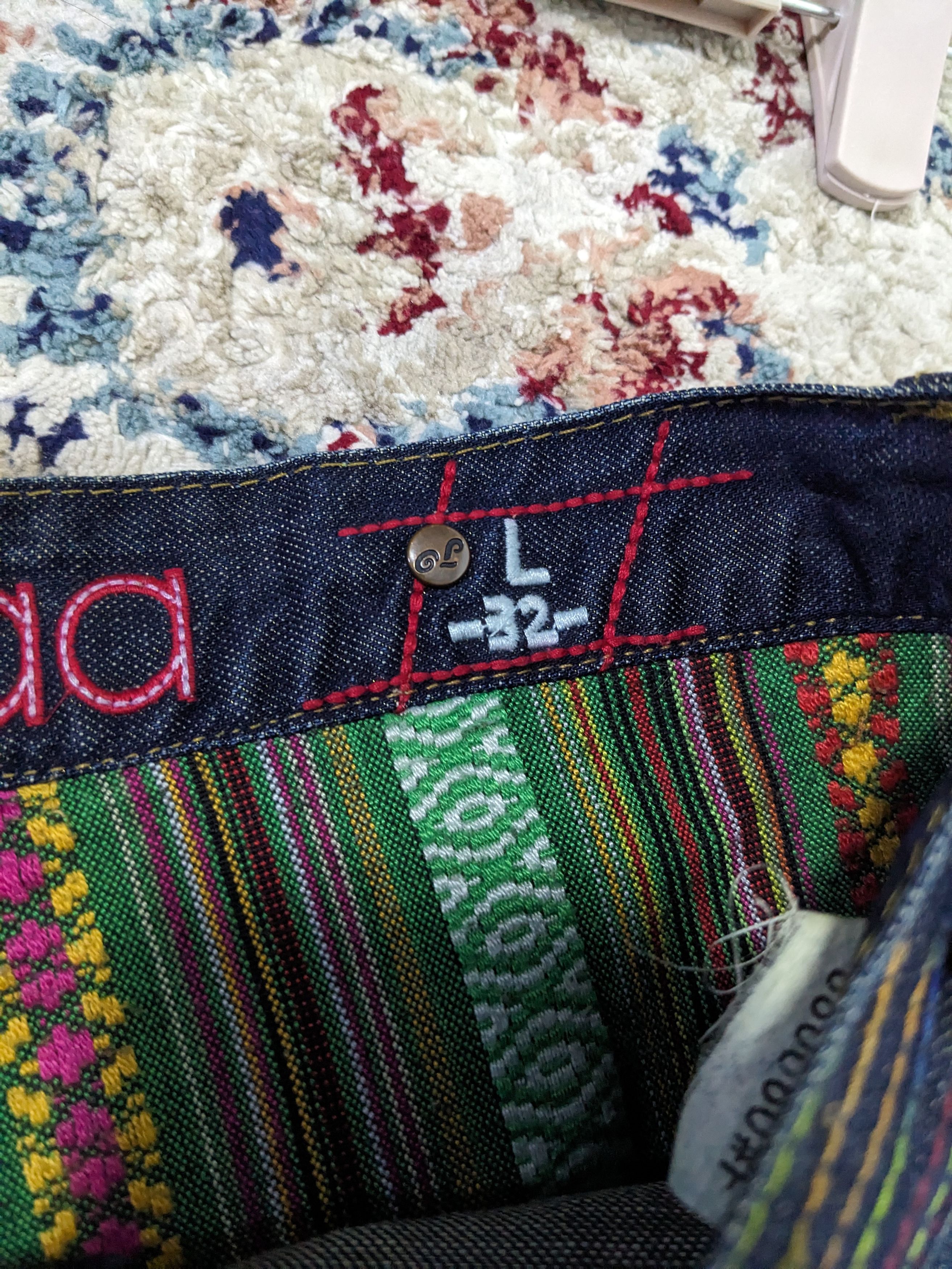 Japanese Brand Joneaa Double Waisted Distressed Twisted Denim Jeans Size US 32 / EU 48 - 8 Thumbnail