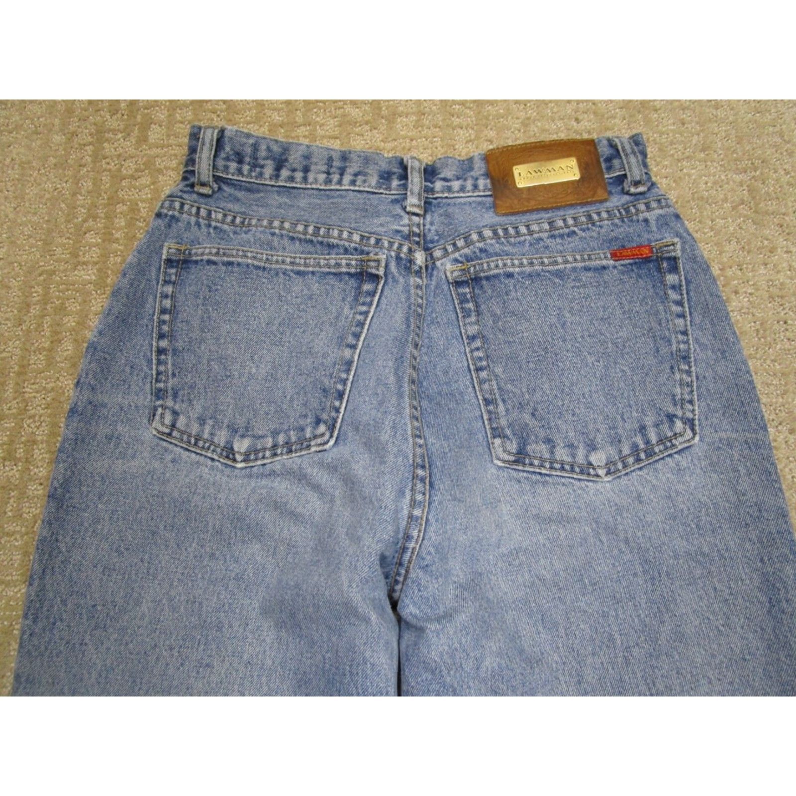 Vintage VINTAGE Lawman Jeans Women 27x30 Blue High Rise Western Mom Jeans Light Wash 90s Cowboys Womens Size 27" / US 4 / IT 40 - 5 Thumbnail