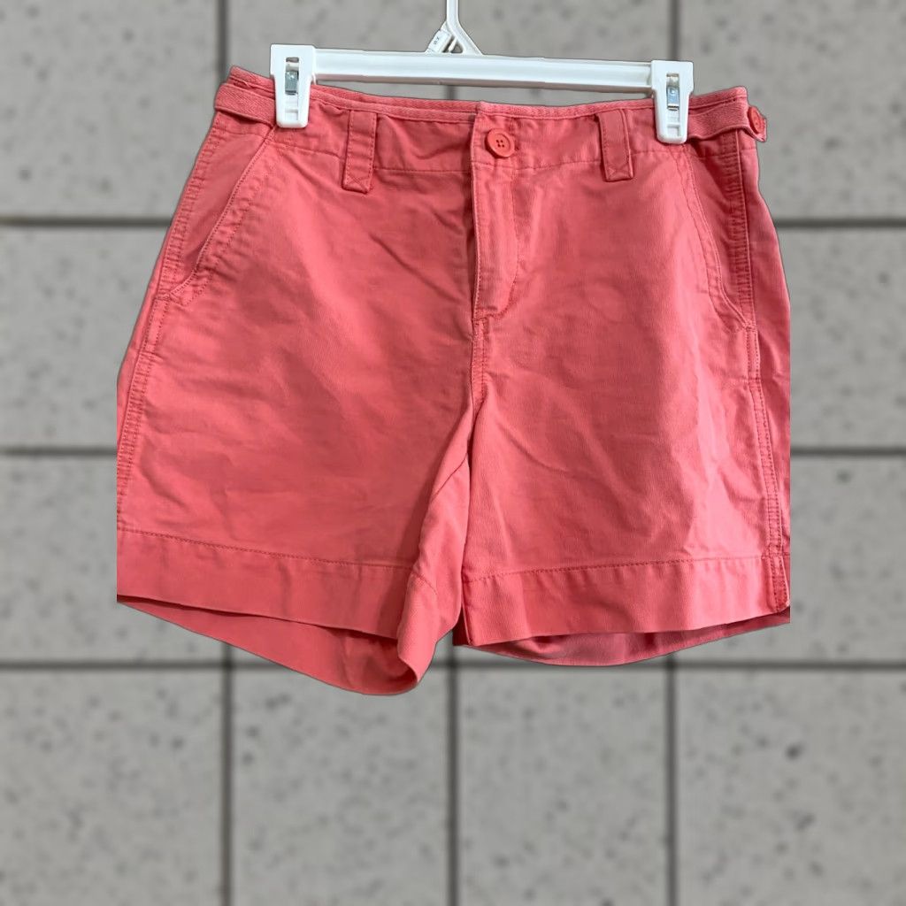 CO Bass by GH Bass Co Women's Tangerine 100% Cotton Casual Short Shorts - Size 6 Size 28" / US 6 / IT 42 - 1 Thumbnail
