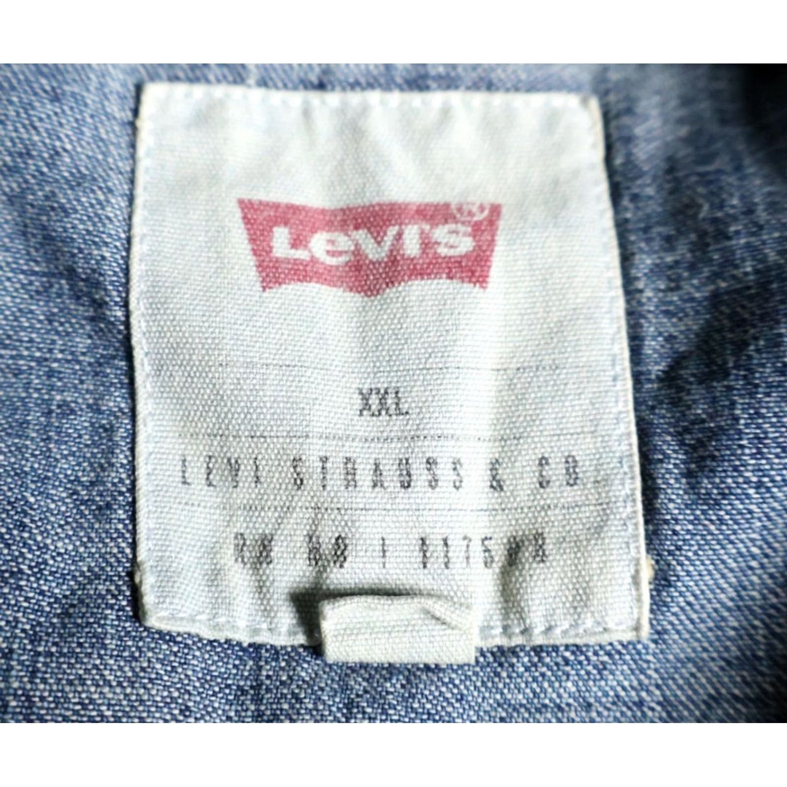 Levi's Levi's Denim Western Shirt Men's 2XL Blue Pearl Snap Shirt Rockabilly Cowboy Size US XXL / EU 58 / 5 - 3 Thumbnail