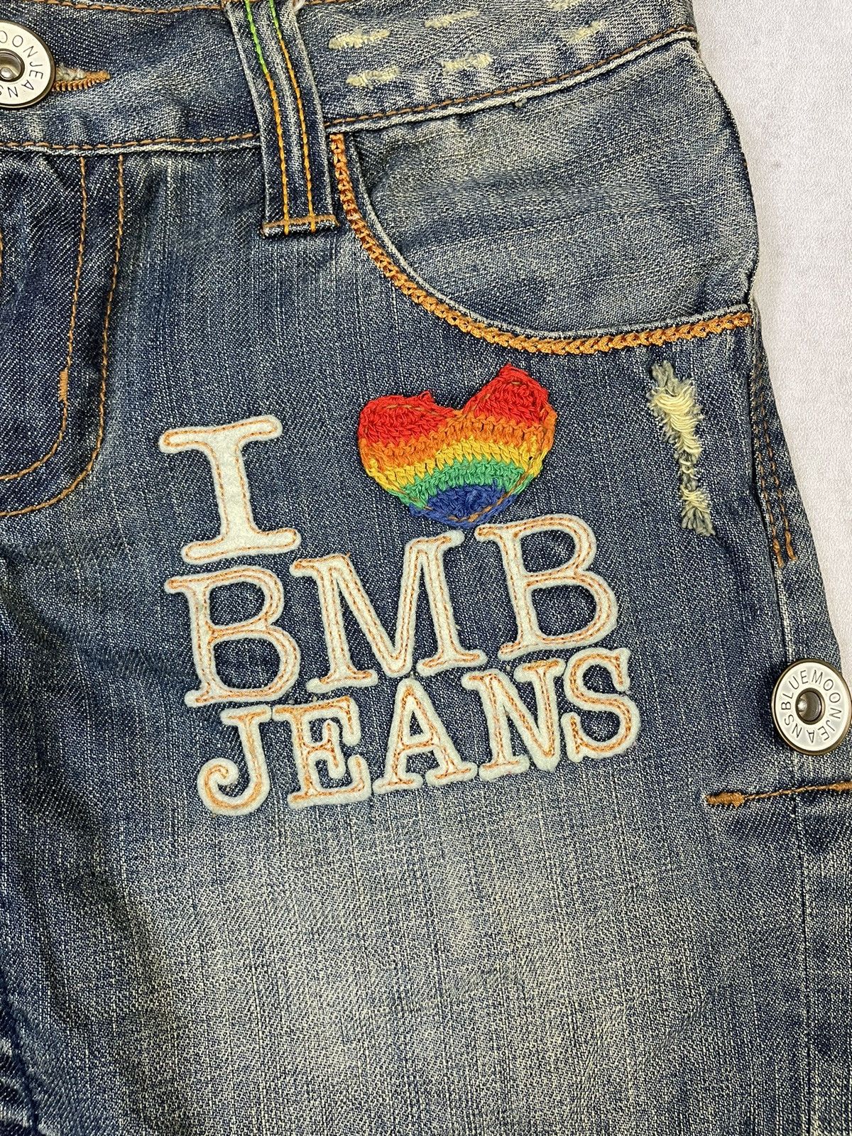 Angel Blue 2000s Scene Style Blue Moon Blue Denim Short Size 28" / US 6 / IT 42 - 3 Thumbnail