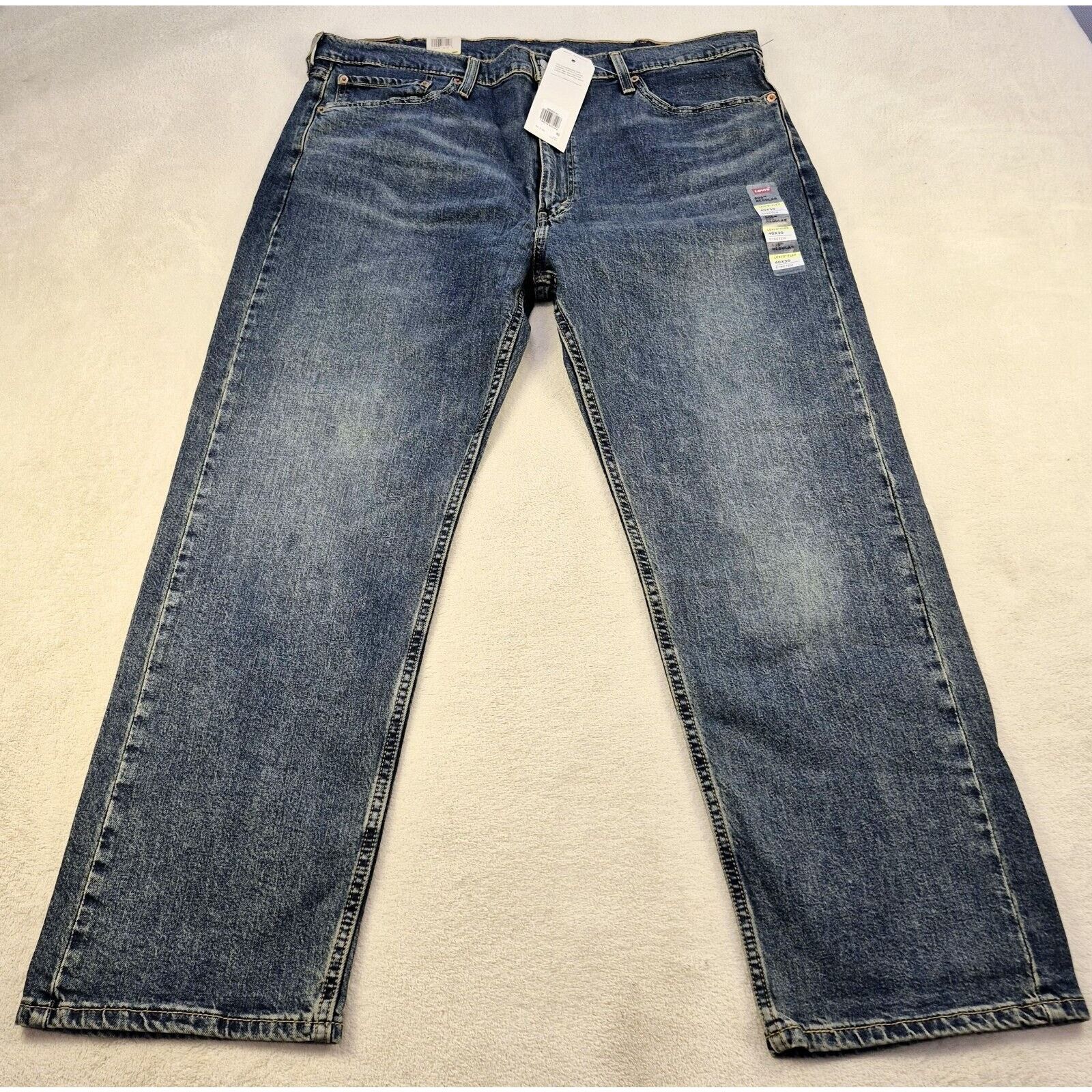 Levi's NEW Levis 505 Men's Dark Blue Stretch Fit Denim Jeans40x30 Size US 40 / EU 56 - 1 Thumbnail