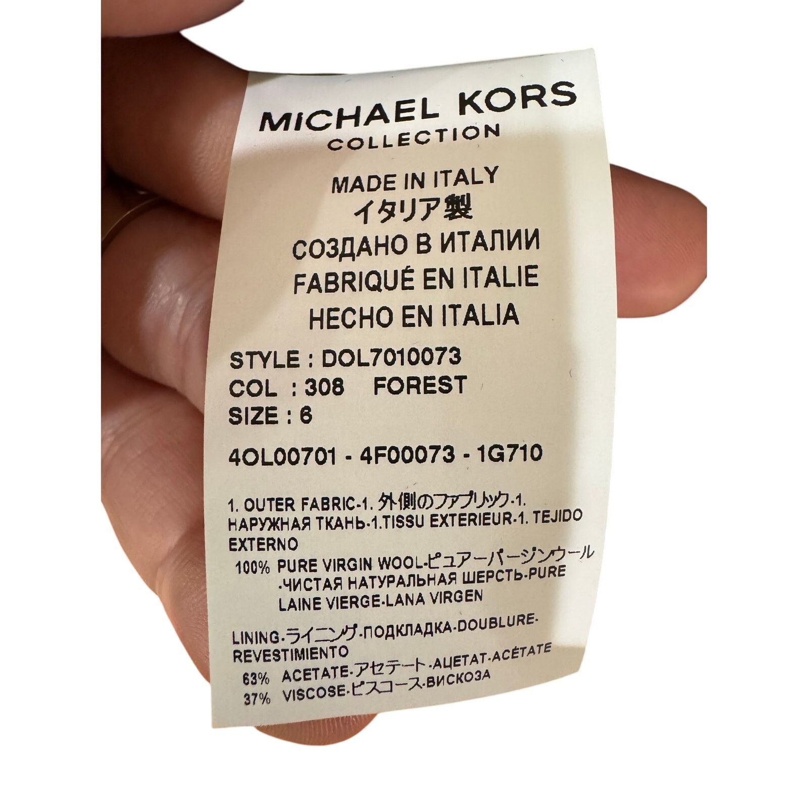 Michael Kors Michael Kors Collection Chesterfield Wool Coat Green sz. 6 Size M / US 6-8 / IT 42-44 - 4 Thumbnail
