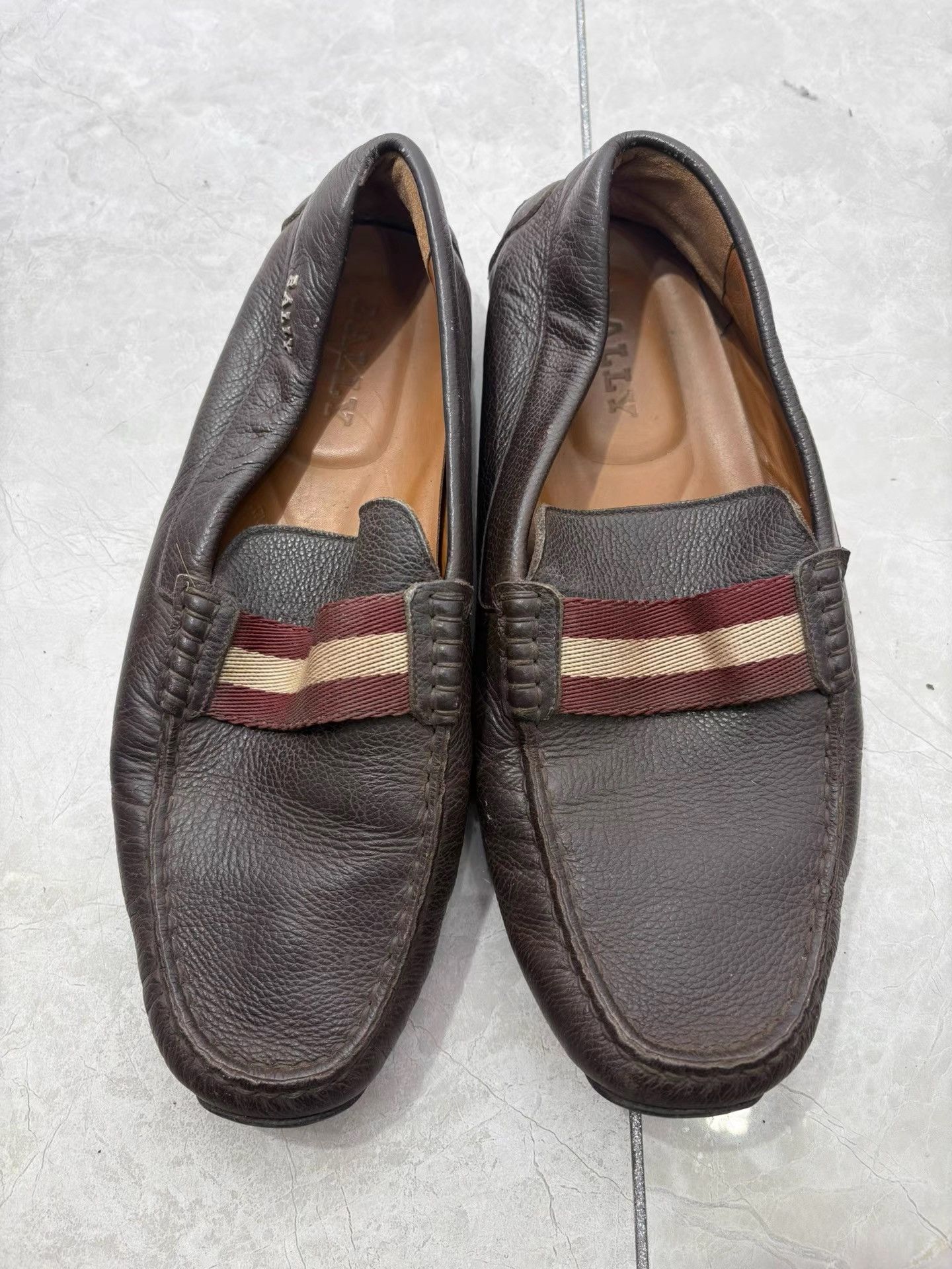 Bally BALLY Men's Brown Genuine Leather Casual Leather Shoes K29 Size US 7 / EU 40 - 1 Thumbnail