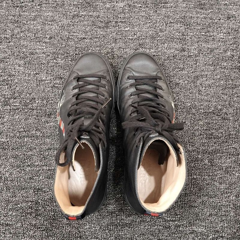Gucci Gucci Black Leather High-Top Casual Sneakers Size US 8 / EU 41 - 6 Thumbnail