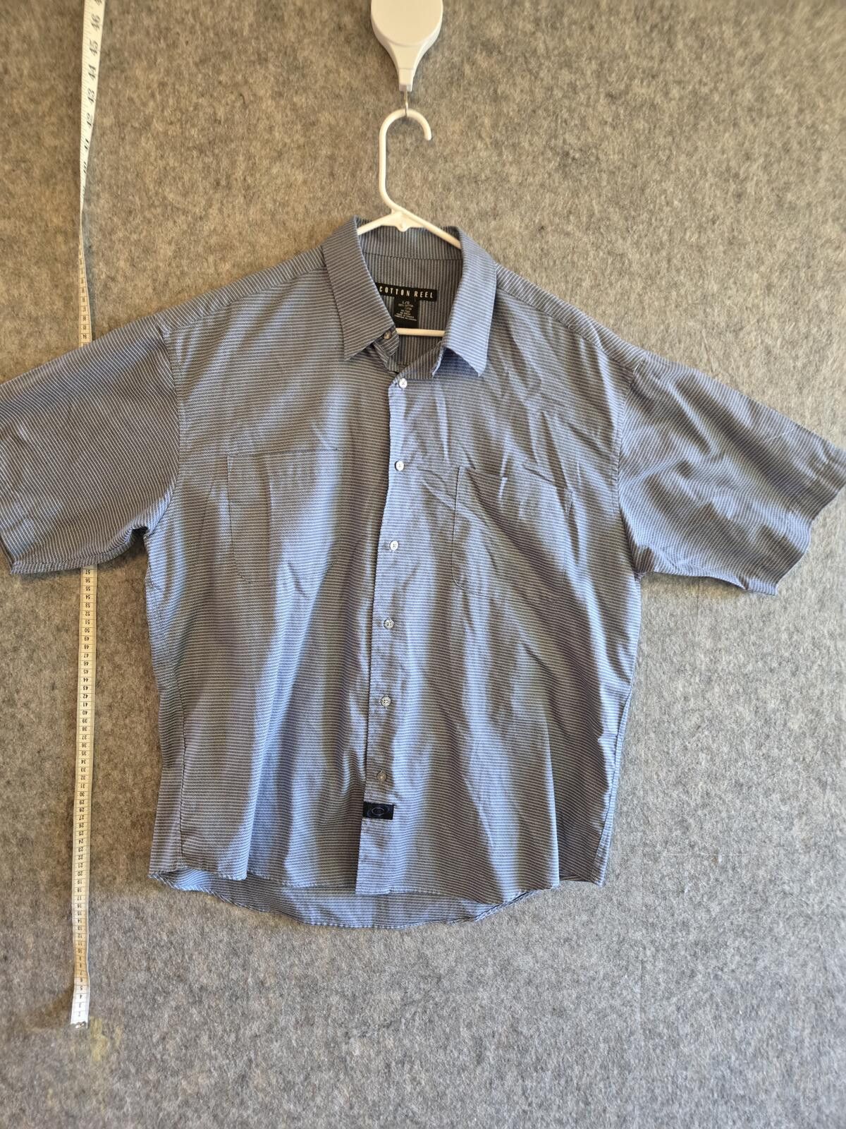 Other Mens Cotton Reel Blue Short-sleeved Button Down Sz L Size US L / EU 52-54 / 3 - 1 Thumbnail