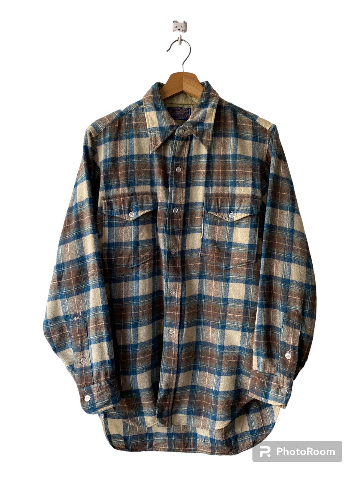 Flannel × Pendleton × Vintage Vintage 60’s Pendleton Double Pocket Virgin Wool Flannel Size US M / EU 48-50 / 2 - 1 Thumbnail