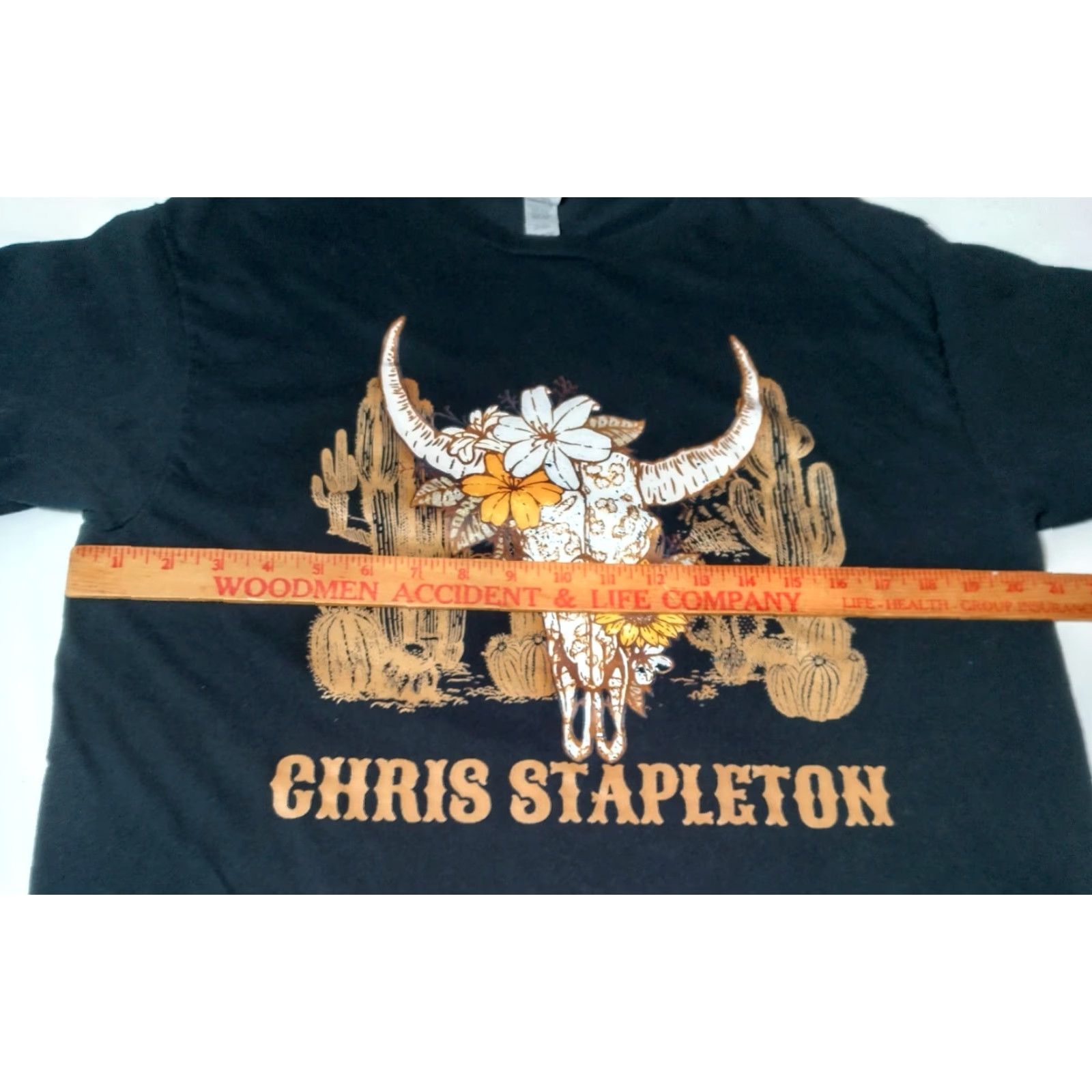 Gildan VINTAGE Chris Stapleton Tour Shirt L Black Graphic T-Shirt All American Road Show Mens Size US L / EU 52-54 / 3 - 7 Thumbnail