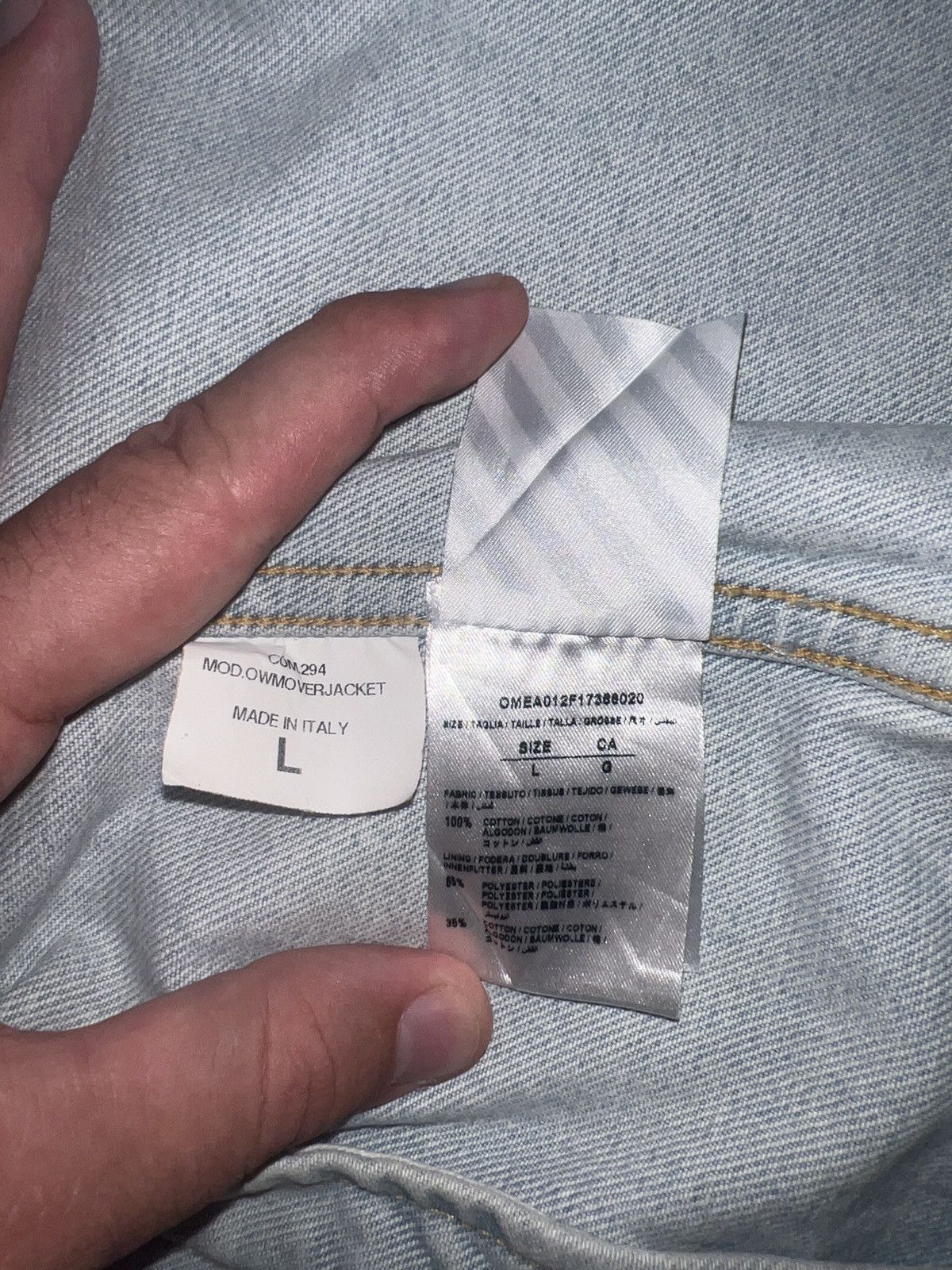 Off-White Not real denim jacket Size US XL / EU 56 / 4 - 6 Thumbnail