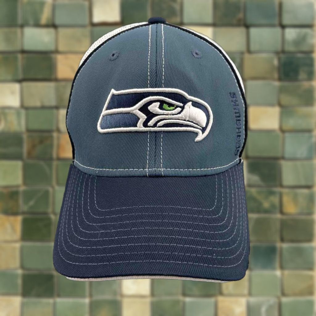 NFL Seattle Seahawks Hat Cap Strapback Men One Size Blue Green NFL Sportswear Athleisure Mens Size ONE SIZE - 1 Thumbnail