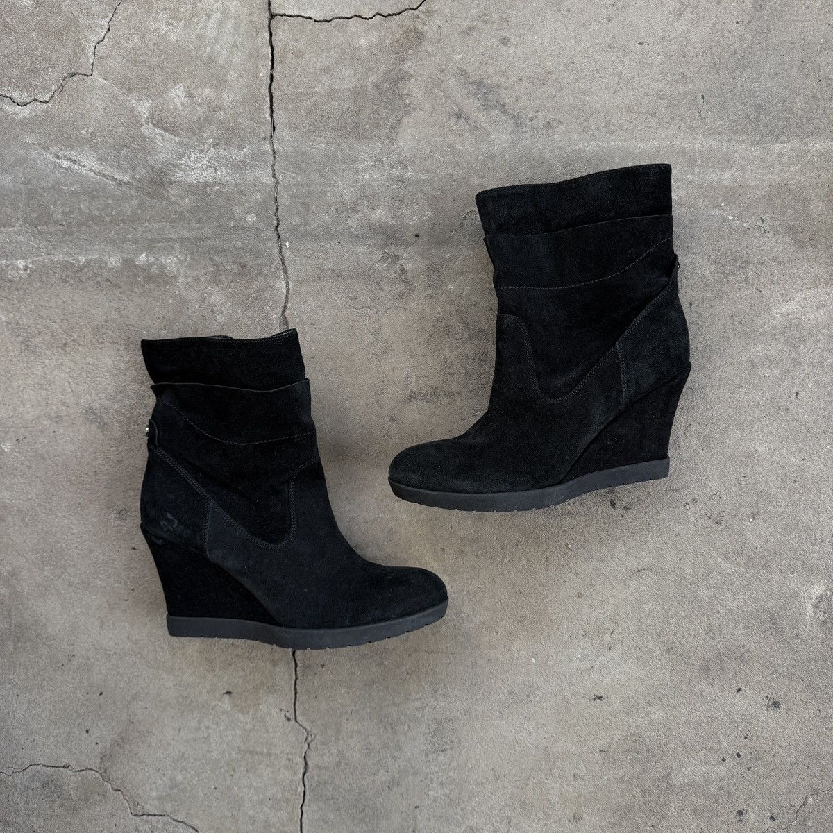 If Six Was Nine Janet Sport Wedge Black Suede Sneakers Isabel Marant Style Size US 8 / IT 38 - 7 Thumbnail