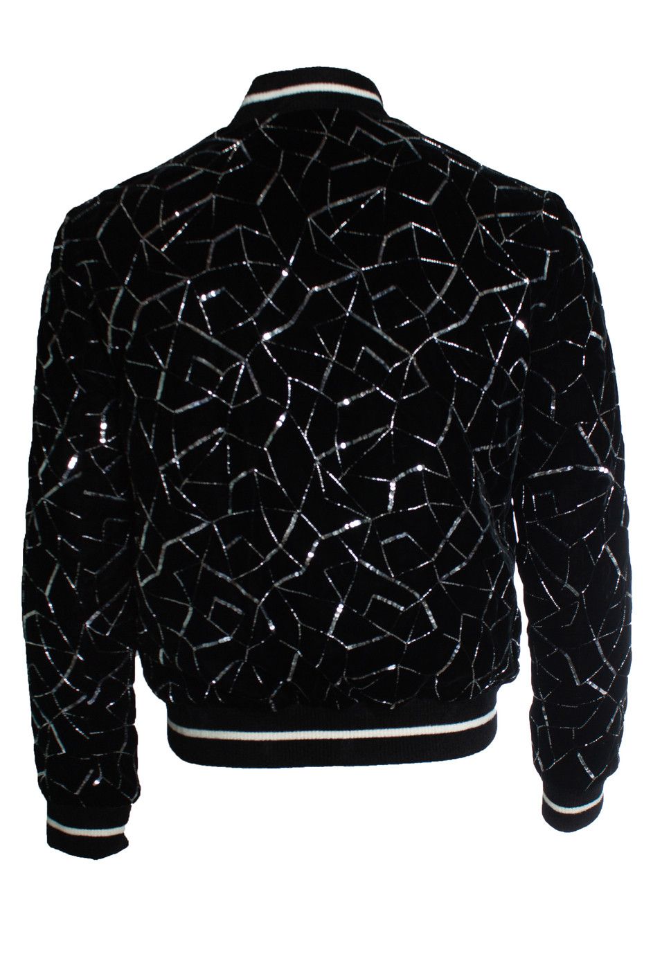 Saint Laurent Paris Saint Laurent, Teddy tangle silver bomber jacket 2019 Size US M / EU 48-50 / 2 - 2 Thumbnail