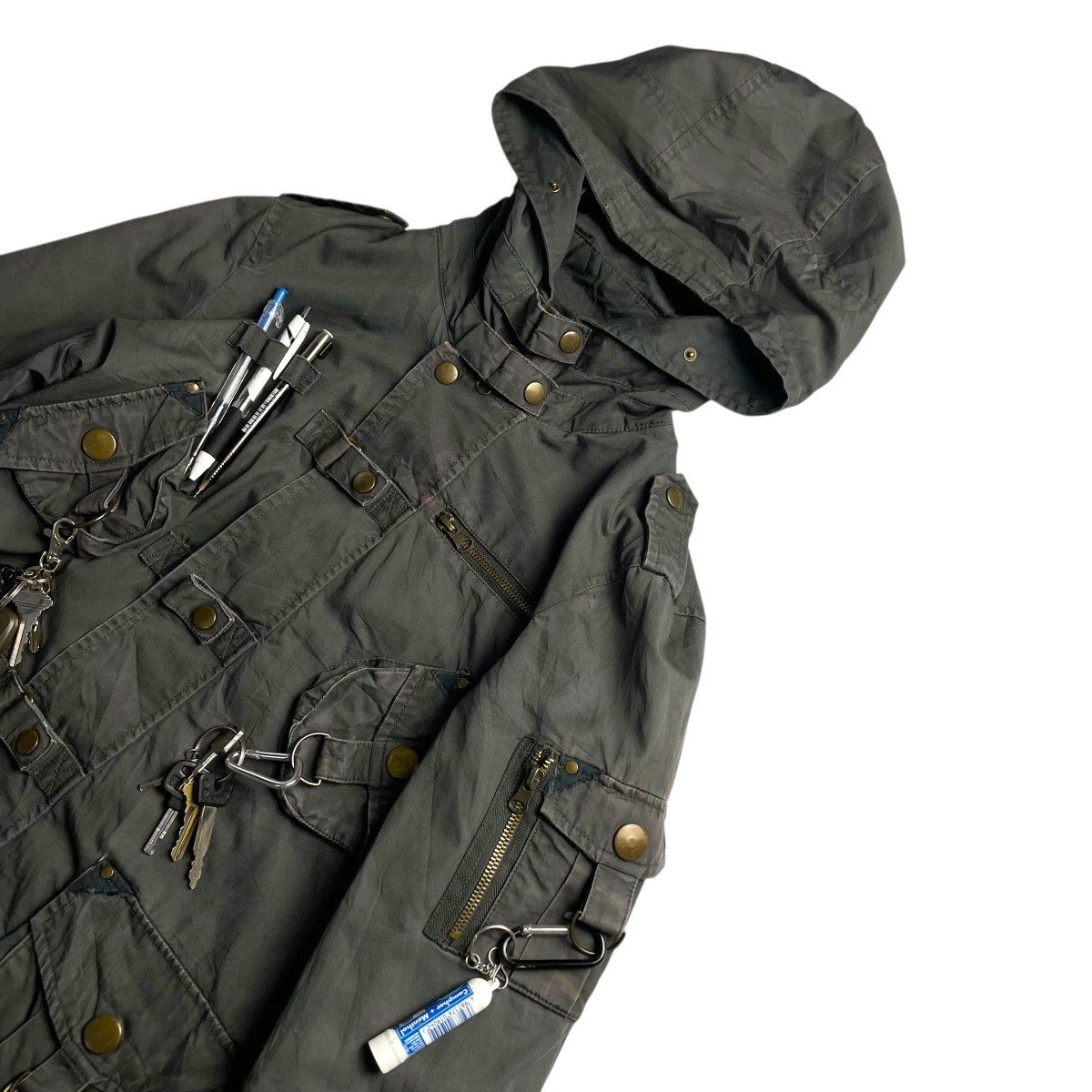 14th Addiction × Japanese Brand × Le Grande Bleu (L.G.B.) 🇯🇵 APAISER MULTIPOCKET BONDAGE PARKA JACKET Size US L / EU 52-54 / 3 - 11 Thumbnail