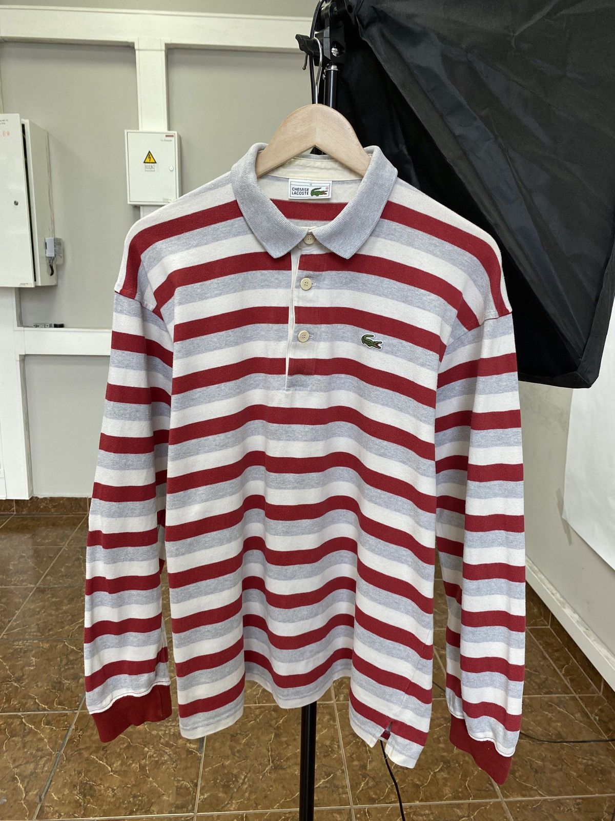 Lacoste 🇫🇷 Vintage 90s Lacoste Polo Long Sleeve made in France Y2K Size US M / EU 48-50 / 2 - 1 Thumbnail
