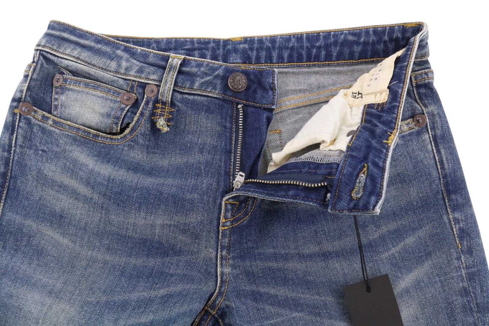 R13 KATE SKINNY 27 Kinsley Blue Stretch Jeans 87214 Size 27" / US 4 / IT 40 - 6 Thumbnail