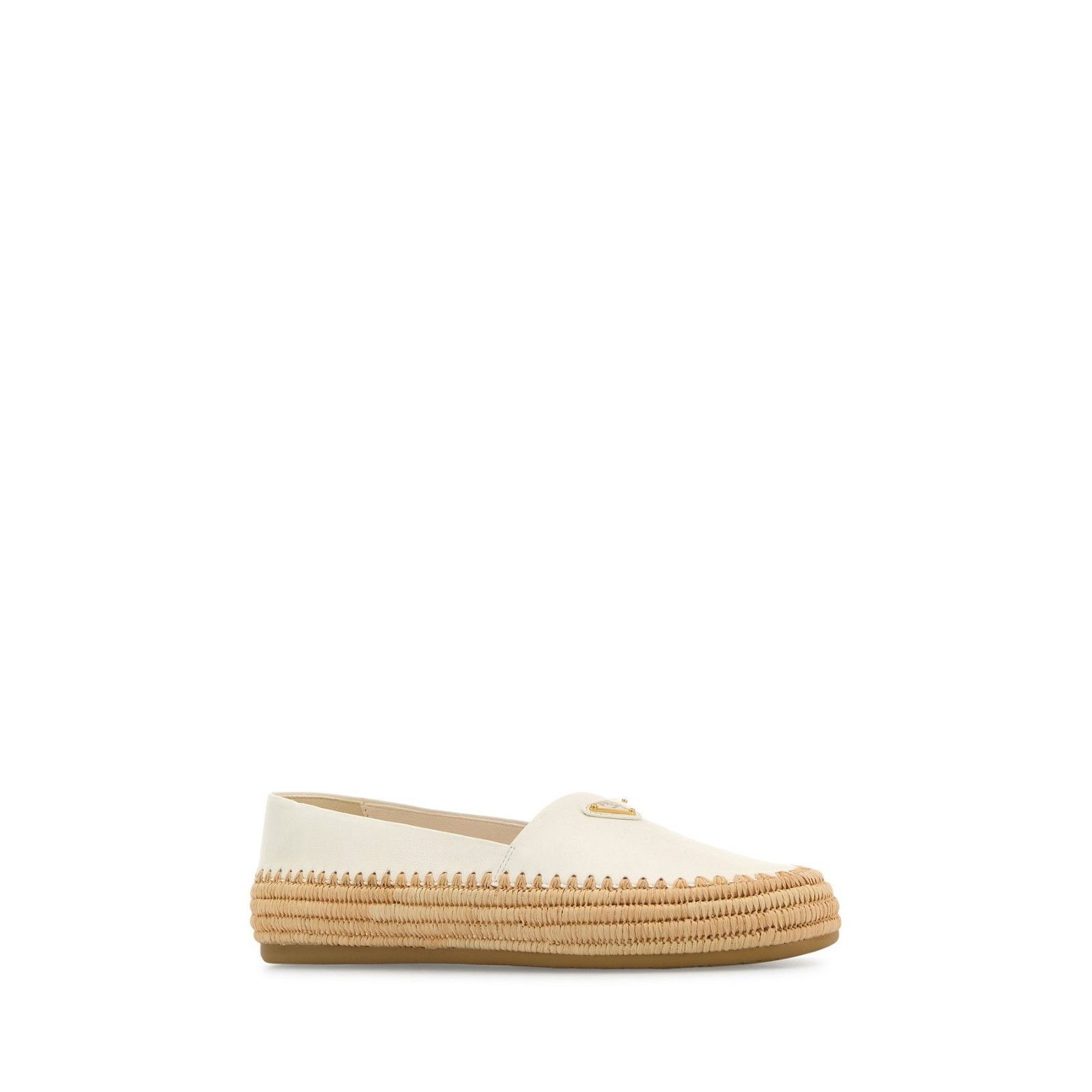 Prada PRADA Triangle White Leather Espadrilles New & Authentic (Wo Size US 6 / IT 36 - 2 Thumbnail