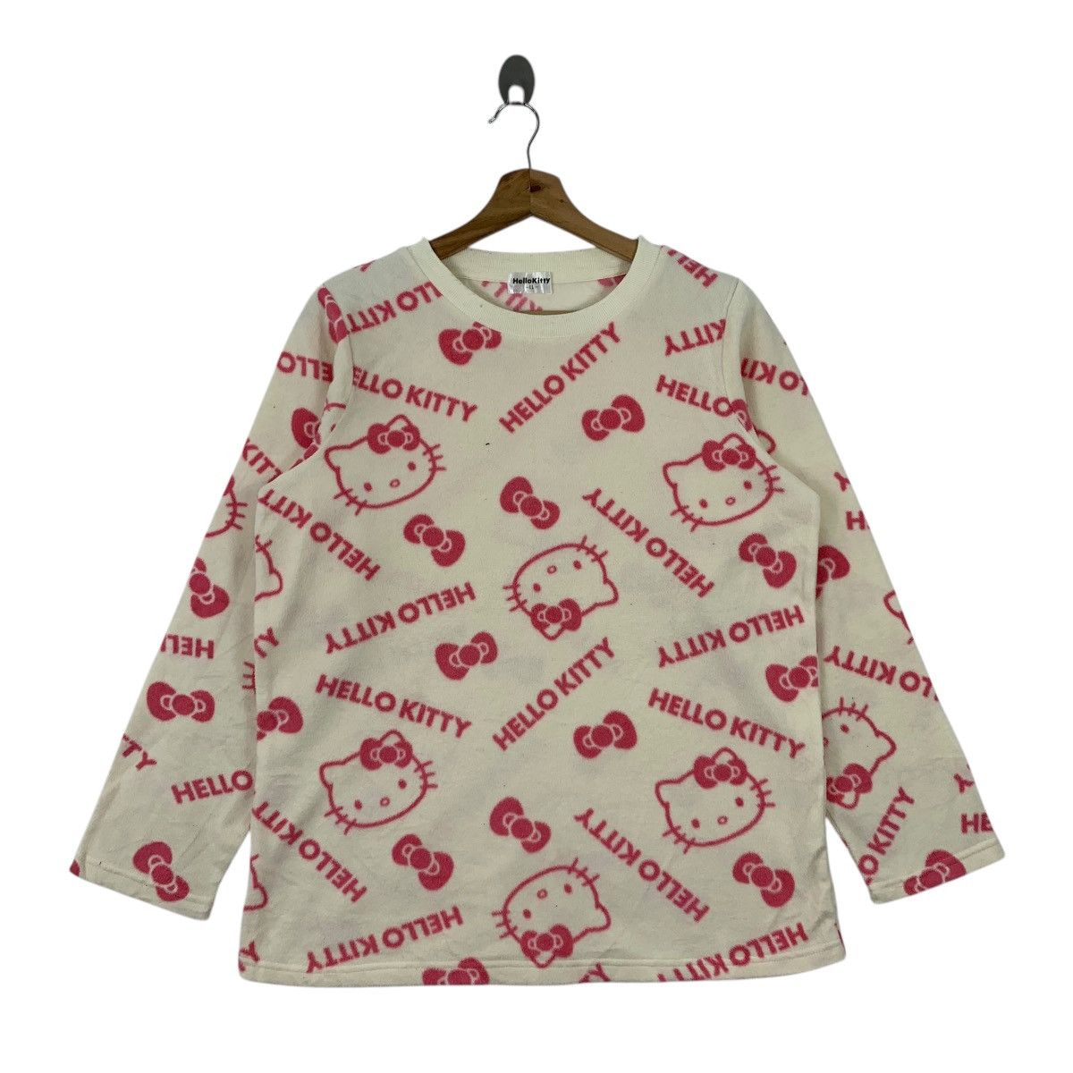 Japanese Brand HELLO KITTY Japanese Cartoon Fullprint T-Shirt Long Sleeve Size L / US 10 / IT 46 - 1 Thumbnail