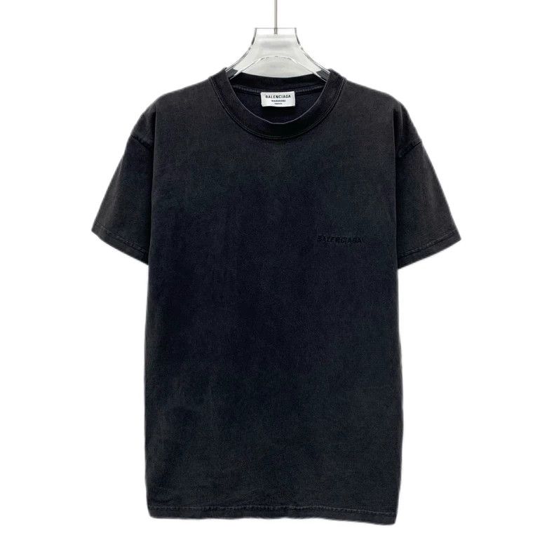 Balenciaga Balenciaga Old cotton crewneck short sleeve T-shirt with b Size US XS / EU 42 / 0 - 1 Thumbnail