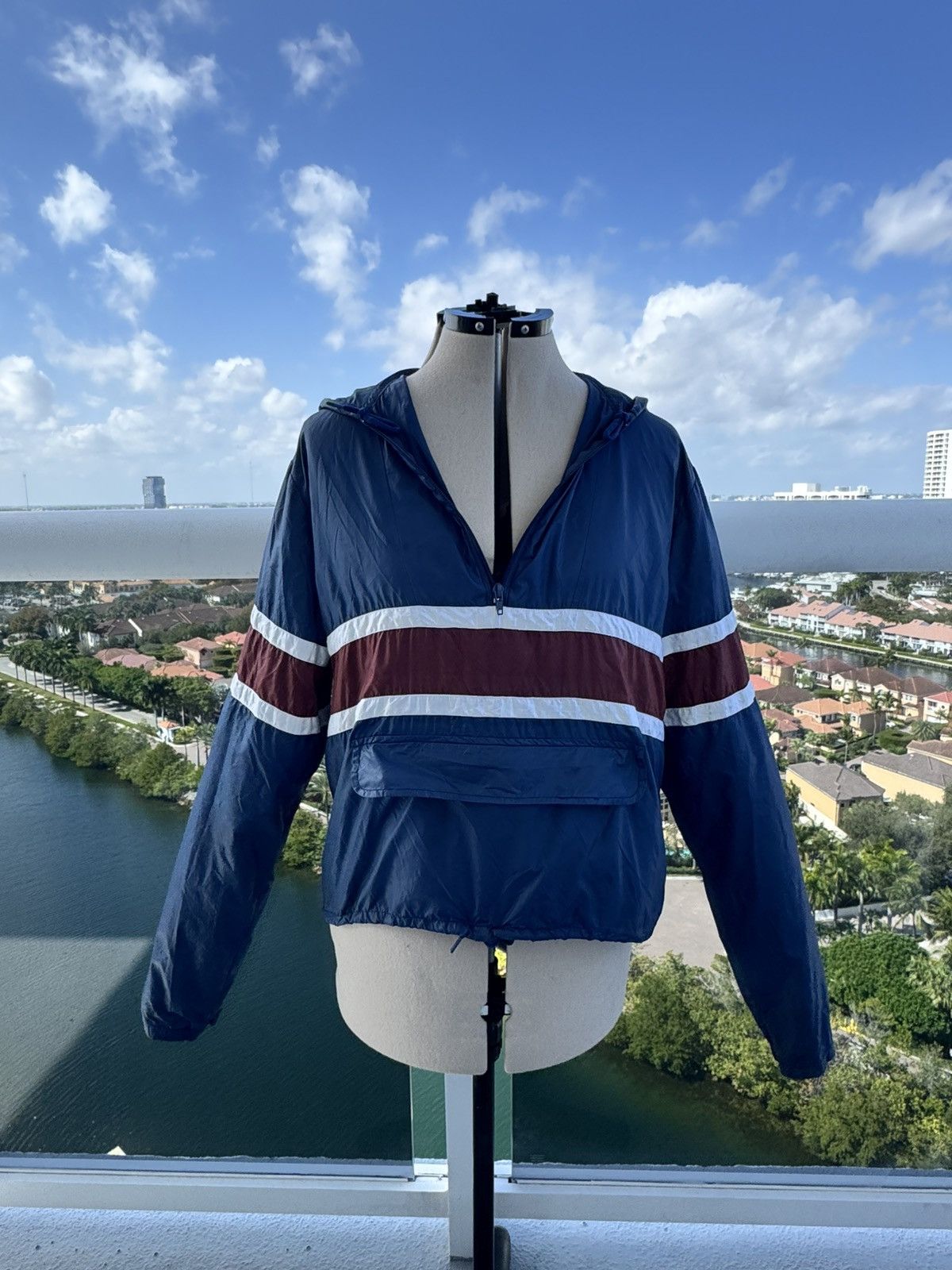 A.P.C. A.P.C Striped Pullover Parachute Rain Jacket Size US S / EU 44-46 / 1 - 5 Thumbnail