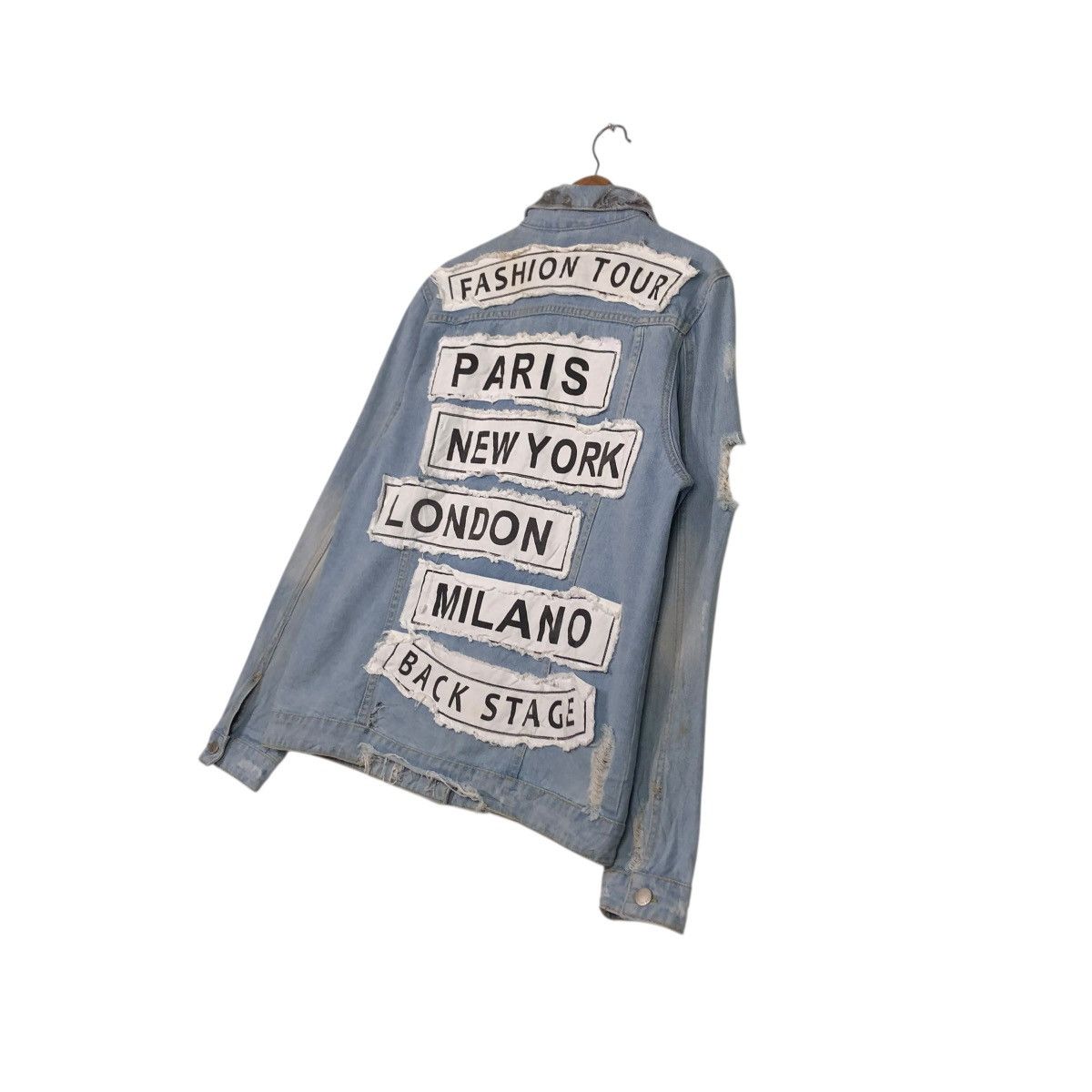 Vintage 🔥VINTAGE DENIM SHIRT JACKET BIKER PUNK DESIGN BAZI USA Size US M / EU 48-50 / 2 - 12 Thumbnail