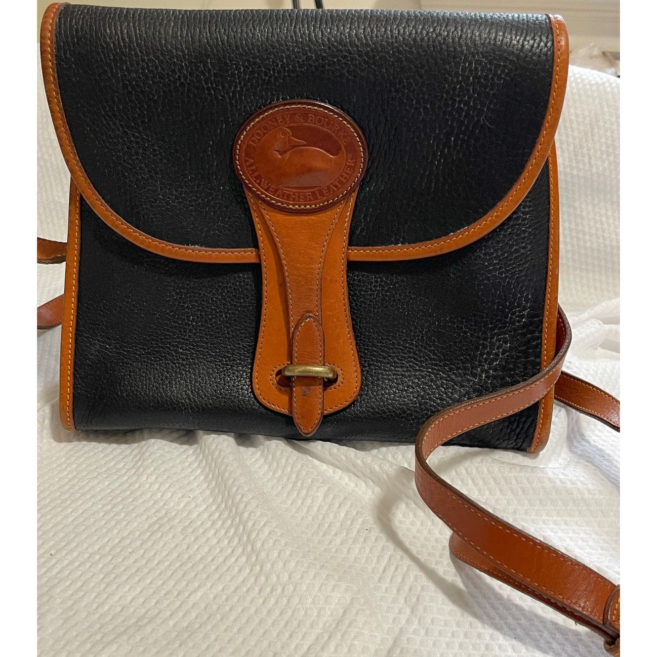 Dooney Bourke Vintage Dooney & Bourke All-Weather Leather Crossbody Bag in Black, Women's