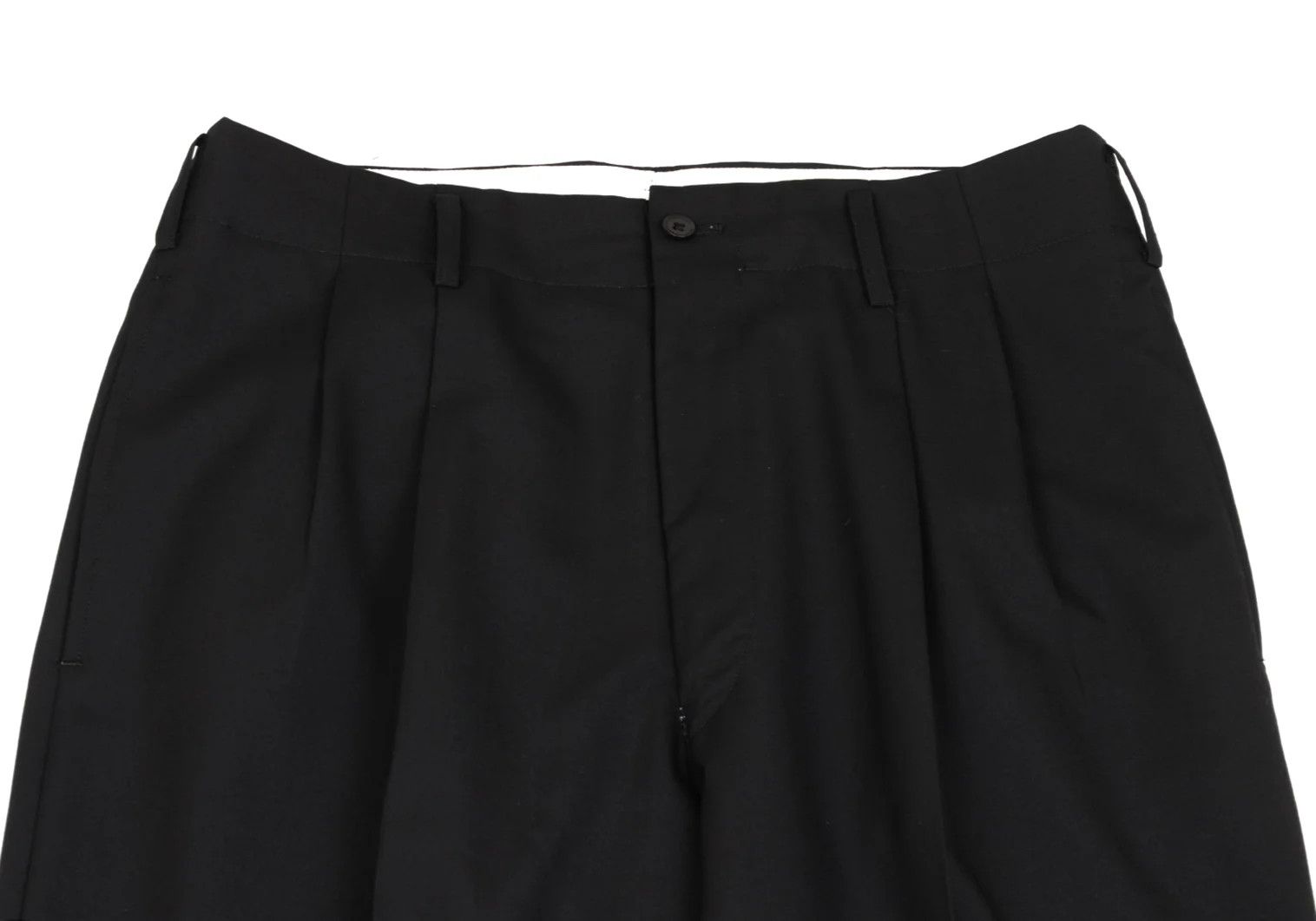 Yohji Yamamoto Yohji Yamamoto Wool Two-Tuck Pants Black 4 Size US 34 / EU 50 - 2 Thumbnail